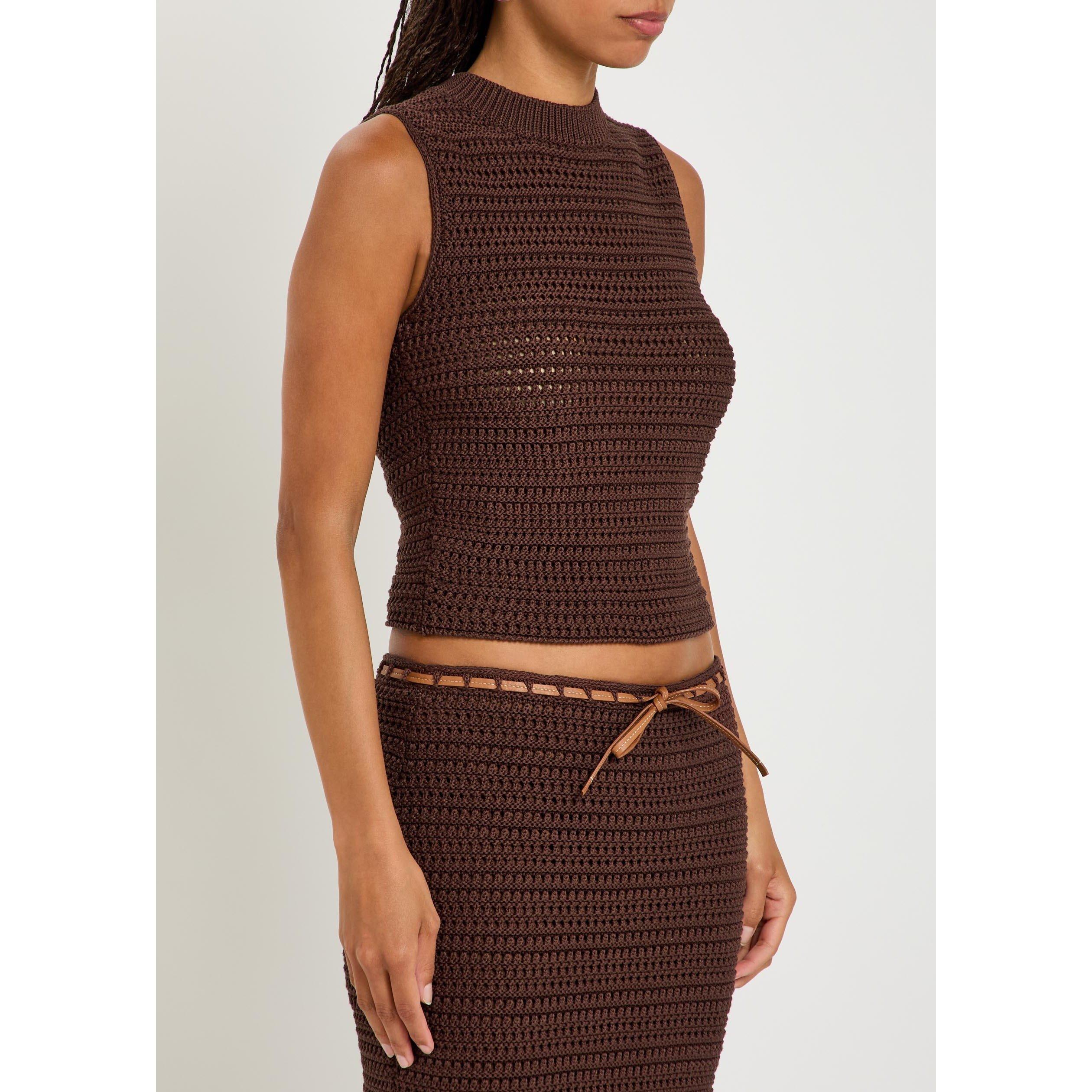 BROWN - Tods - Women's Cotton Slim-Fit Knitted T-Shirt - 2