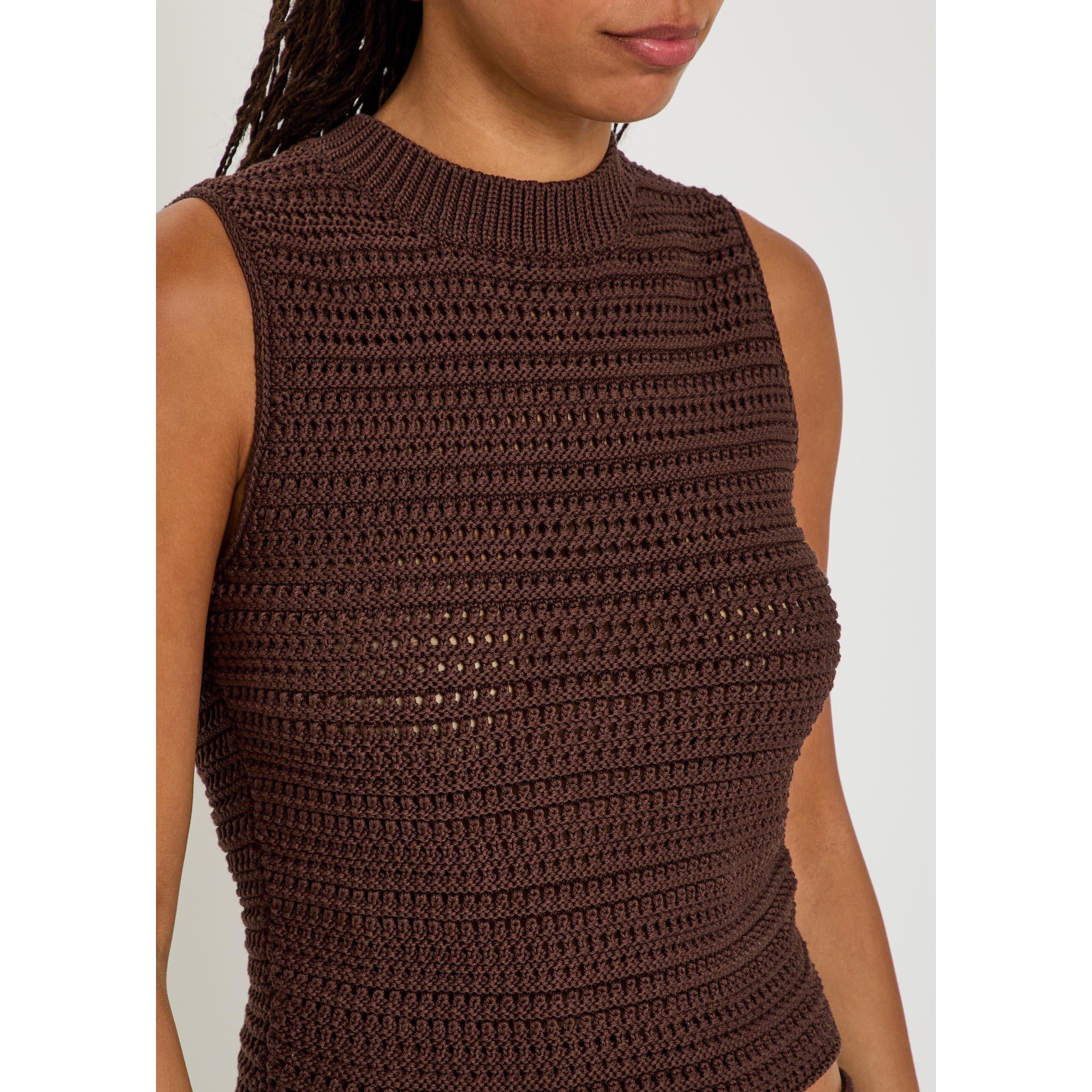 BROWN - Tods - Women's Cotton Slim-Fit Knitted T-Shirt - 4
