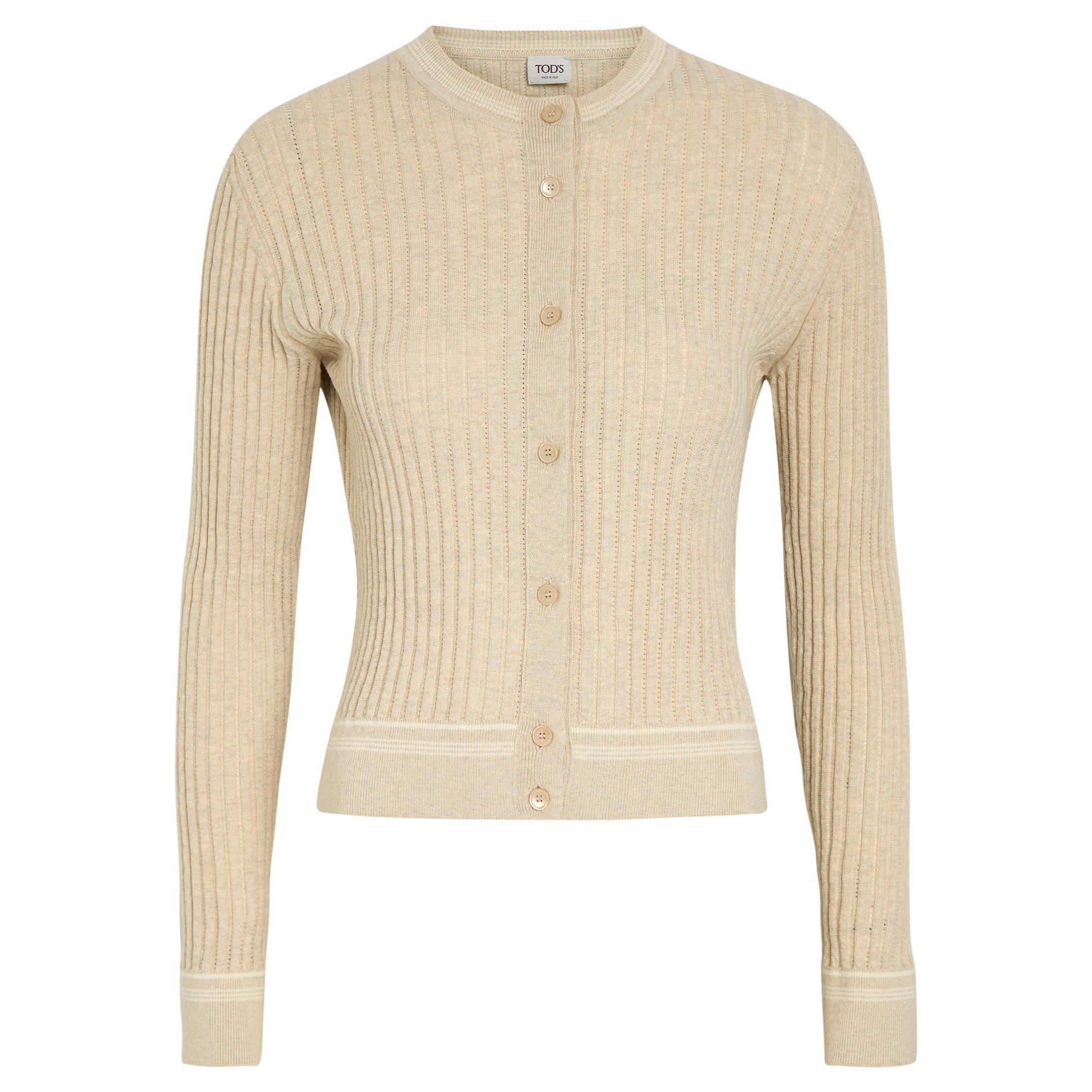 BEIGE - Tods - KNITTED CARDIGAN - FULL S