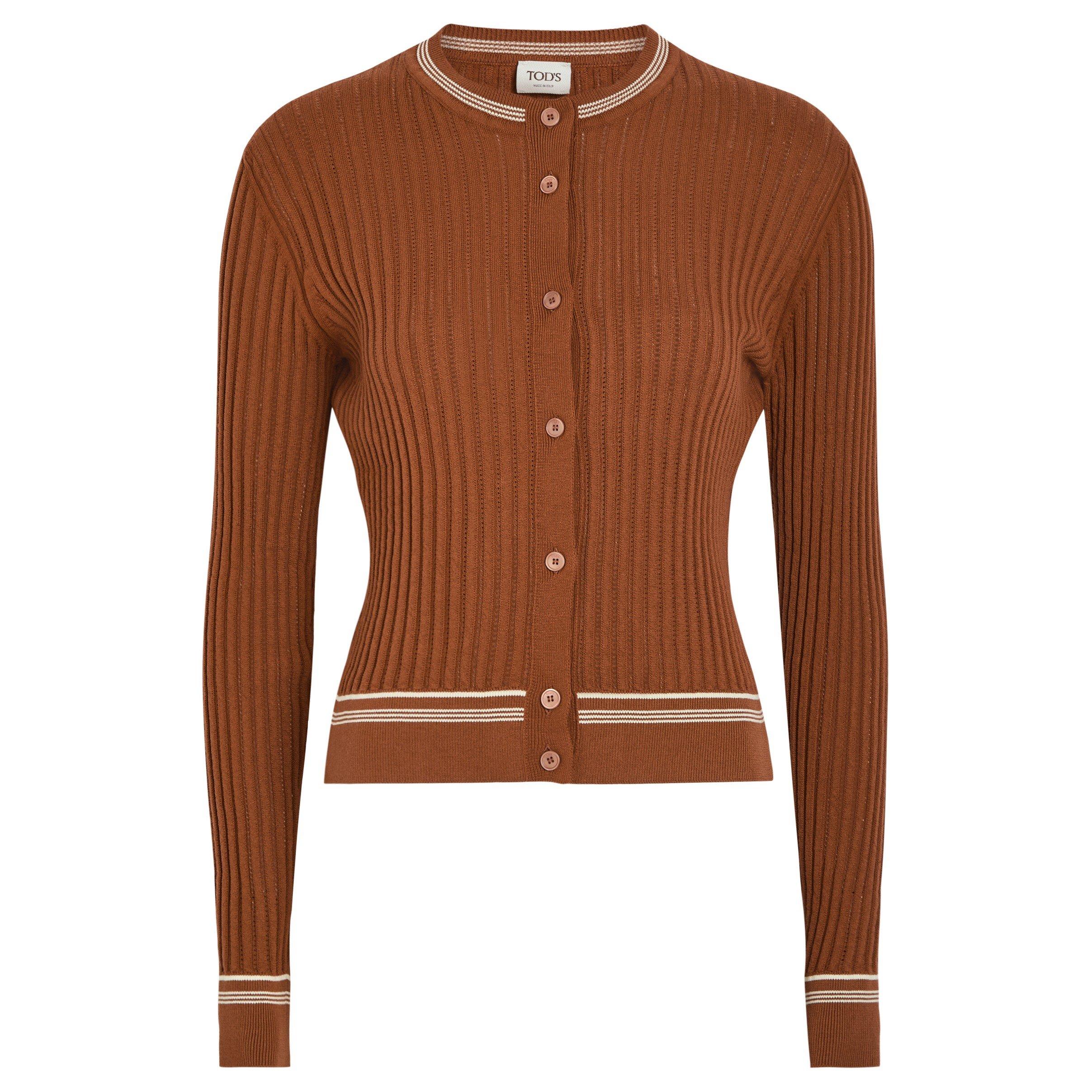 TERRACOTTA - Tods - KNITTED CARDIGAN - FULL SUMMER - 1