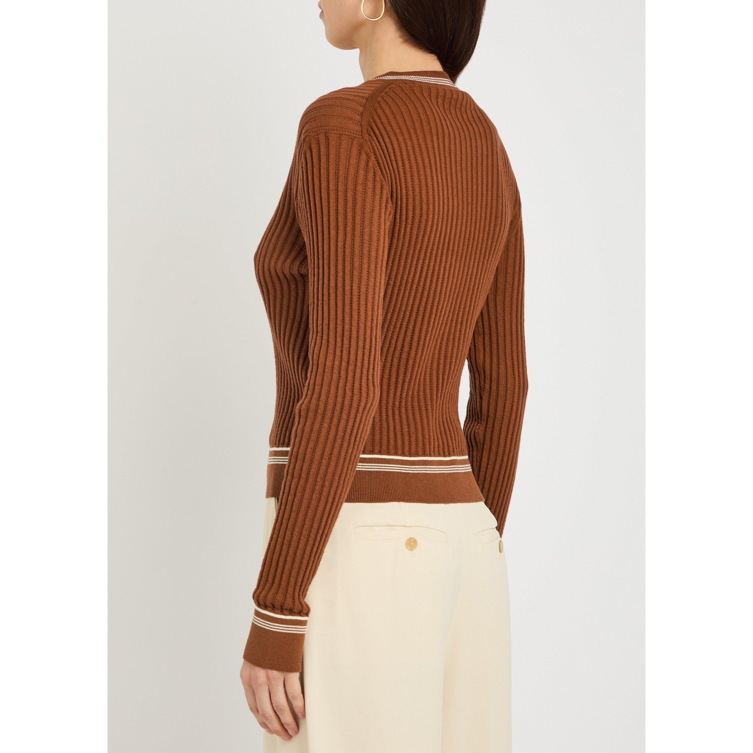 TERRACOTTA - Tods - KNITTED CARDIGAN - FULL SUMMER - 3