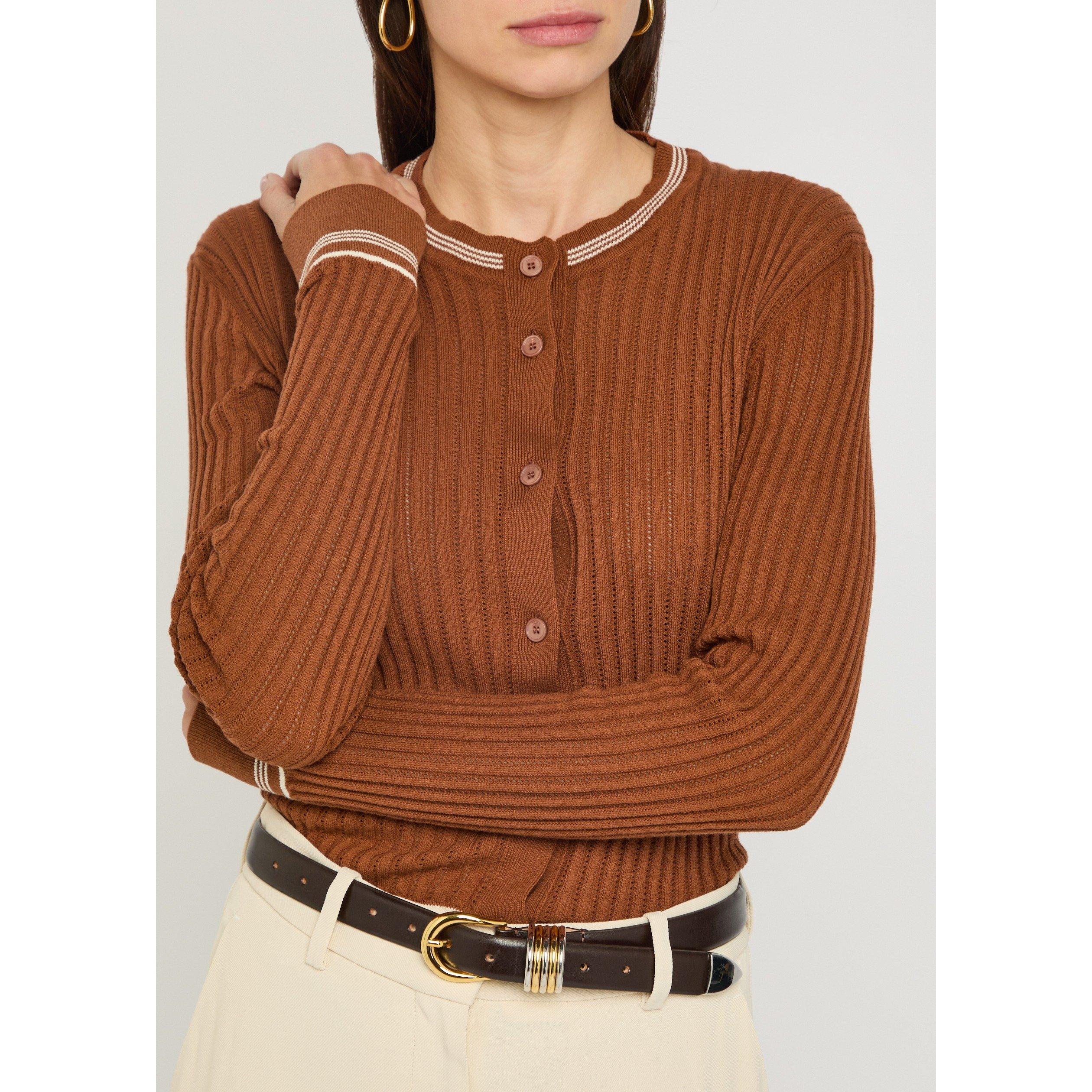 TERRACOTTA - Tods - KNITTED CARDIGAN - FULL SUMMER - 4