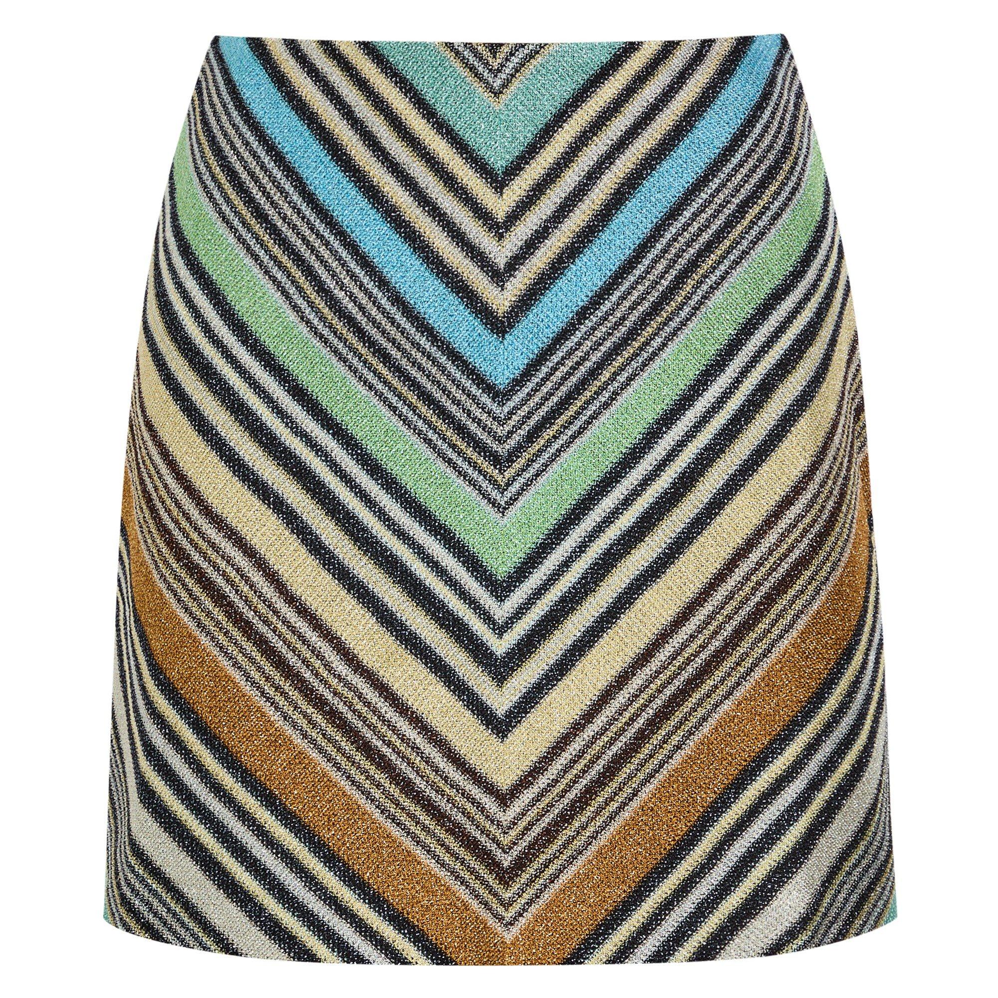MULTICOLOURED - Missoni - Women's Striped Knitted Mini Skirt - 1