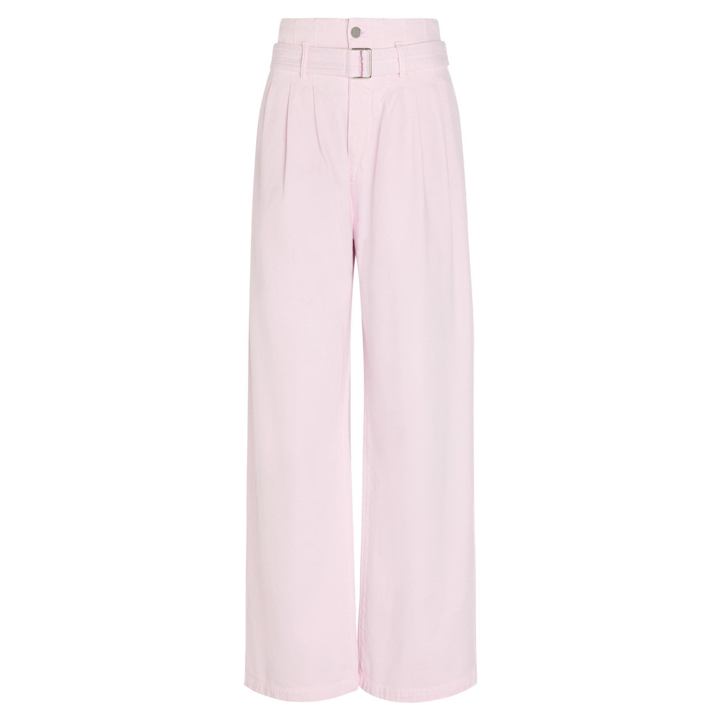 PINK - Agolde - Women's Corset Organic Cotton Wide-Leg Jeans - 1