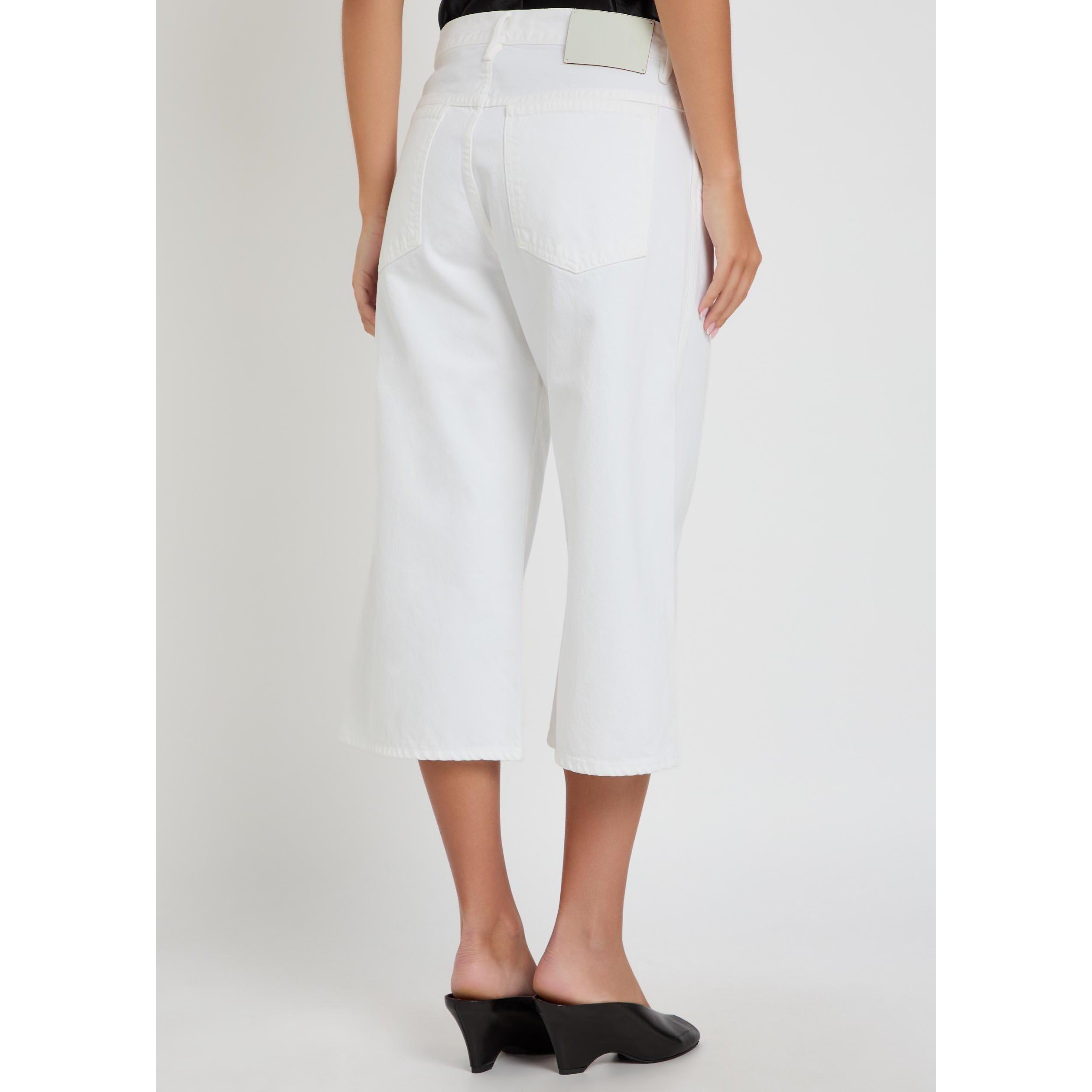 WHITE - Agolde - Women's Skater High-Waisted Denim Shorts - 3