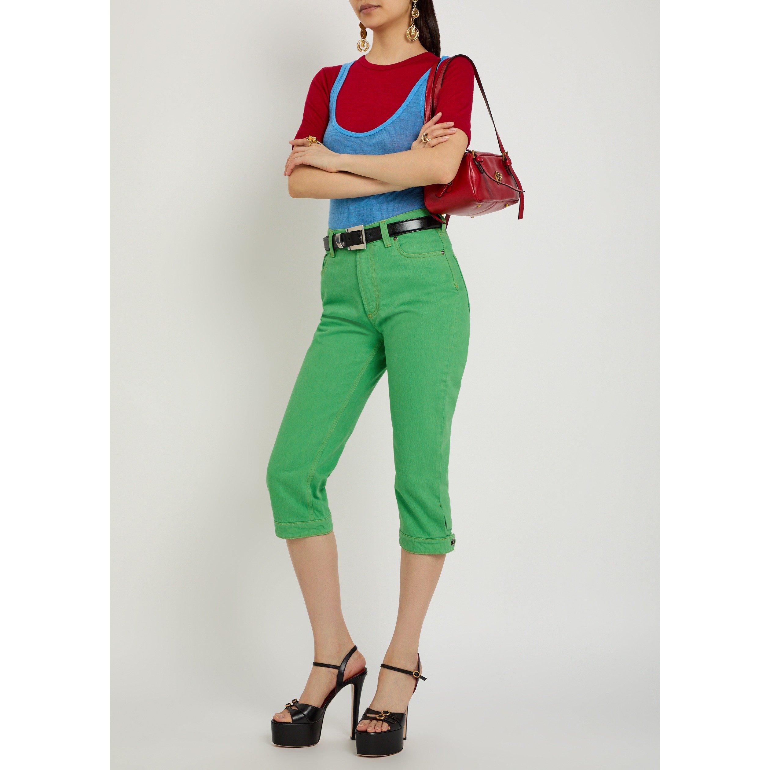 GREEN - Versace - PANT DENIM NON-STRETCH COLOR - 5