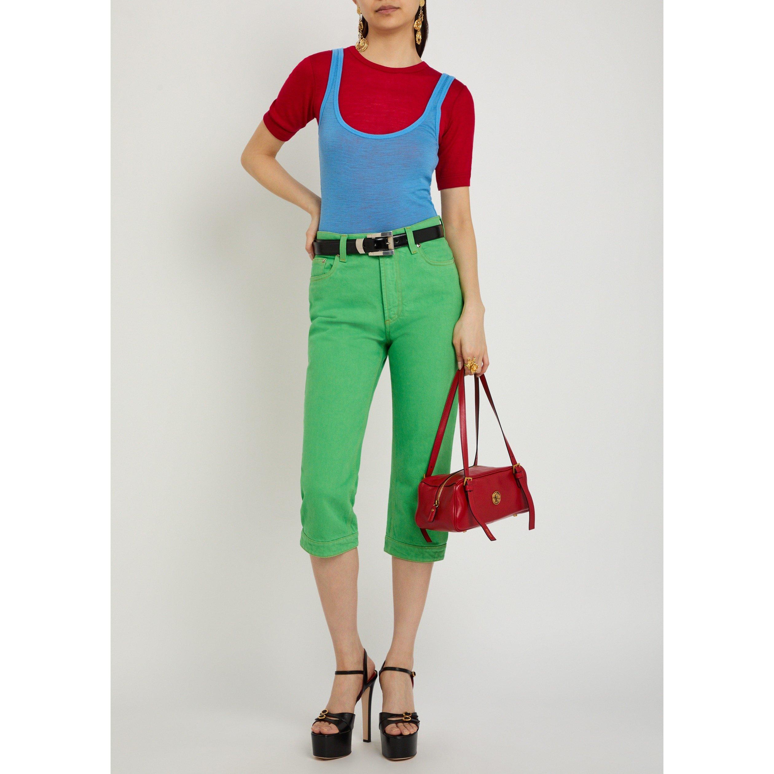 RED - Versace - T-SHIRT RIB WITH MEDUSA EMBROI - 5