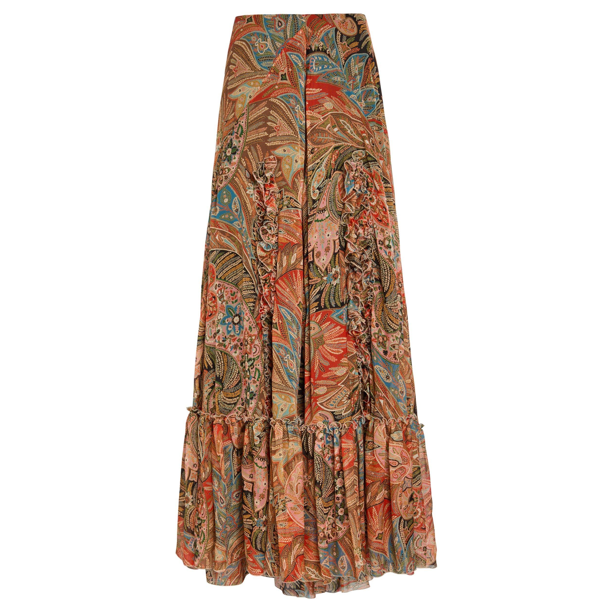 MULTICOLOURED - Etro - Women's Paisley Silk Maxi Skirt - 1
