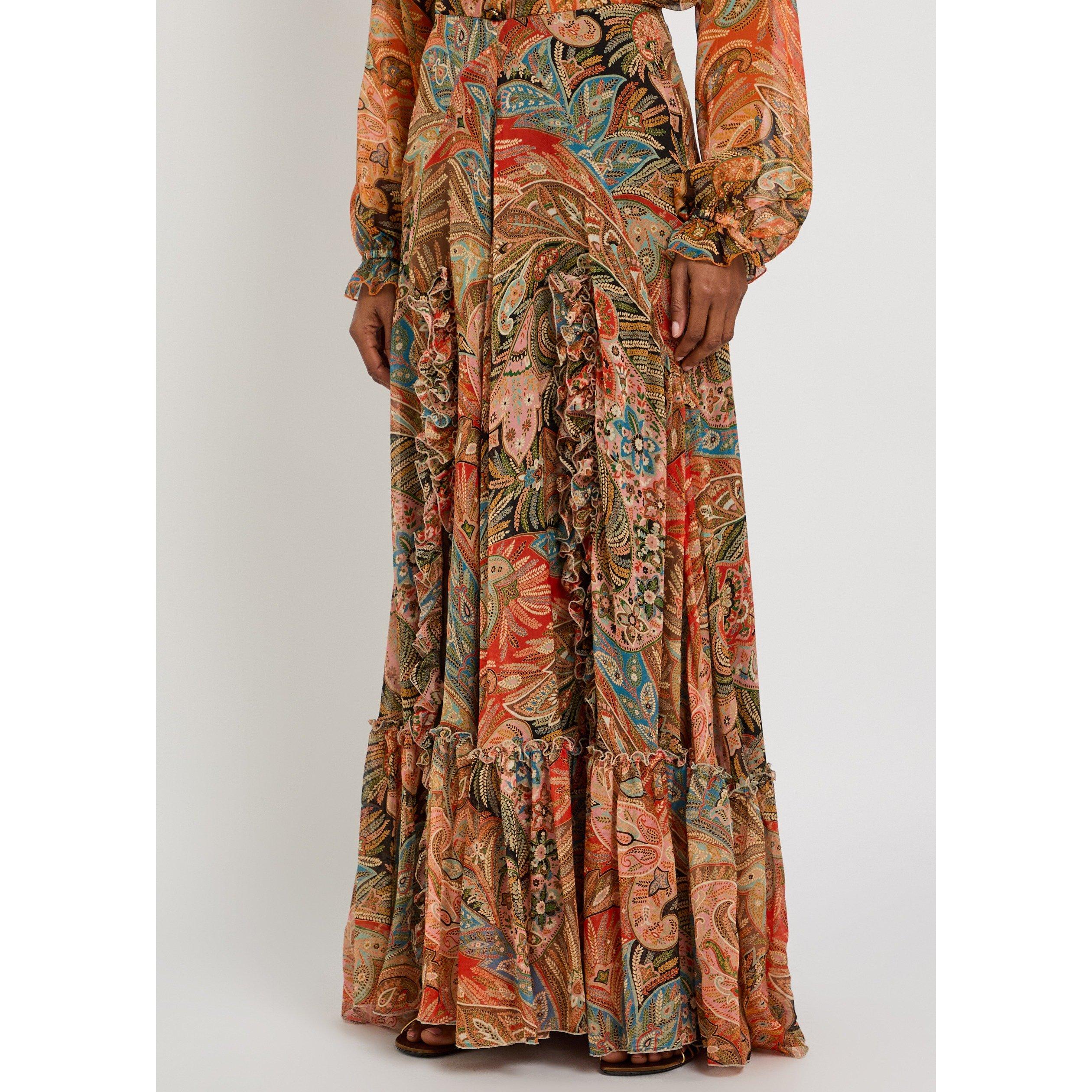 MULTICOLOURED - Etro - Women's Paisley Silk Maxi Skirt - 2