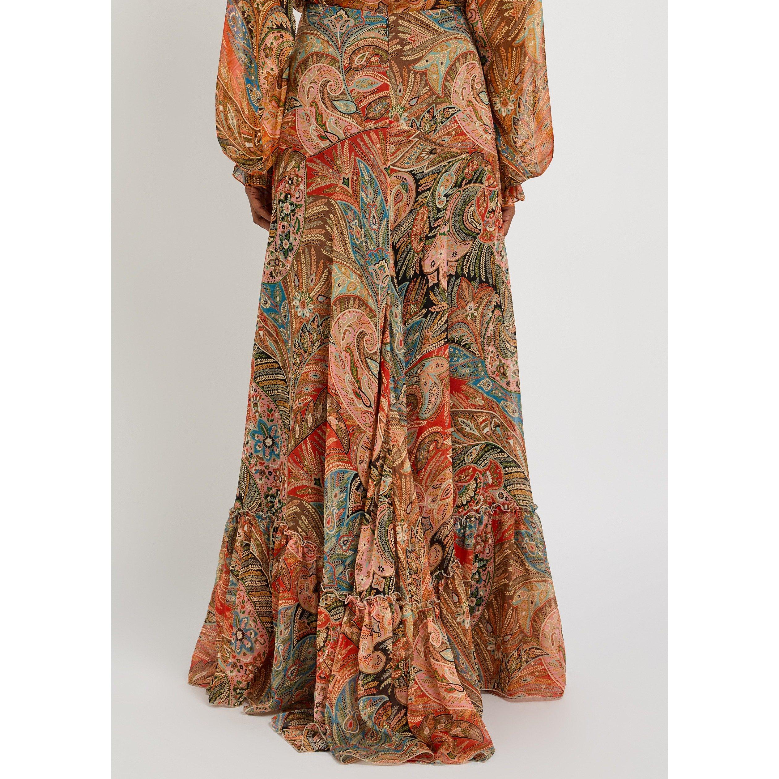 MULTICOLOURED - Etro - Women's Paisley Silk Maxi Skirt - 3