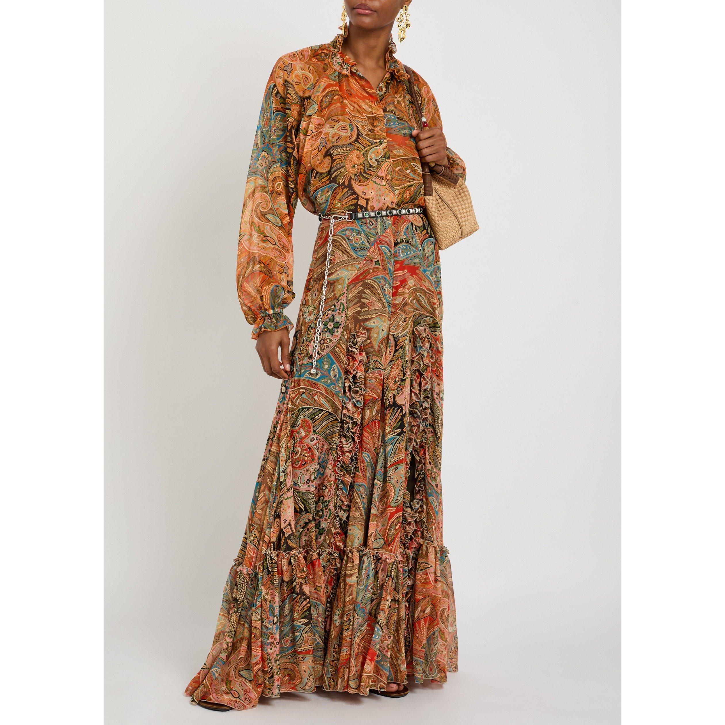 MULTICOLOURED - Etro - Women's Paisley Silk Maxi Skirt - 5