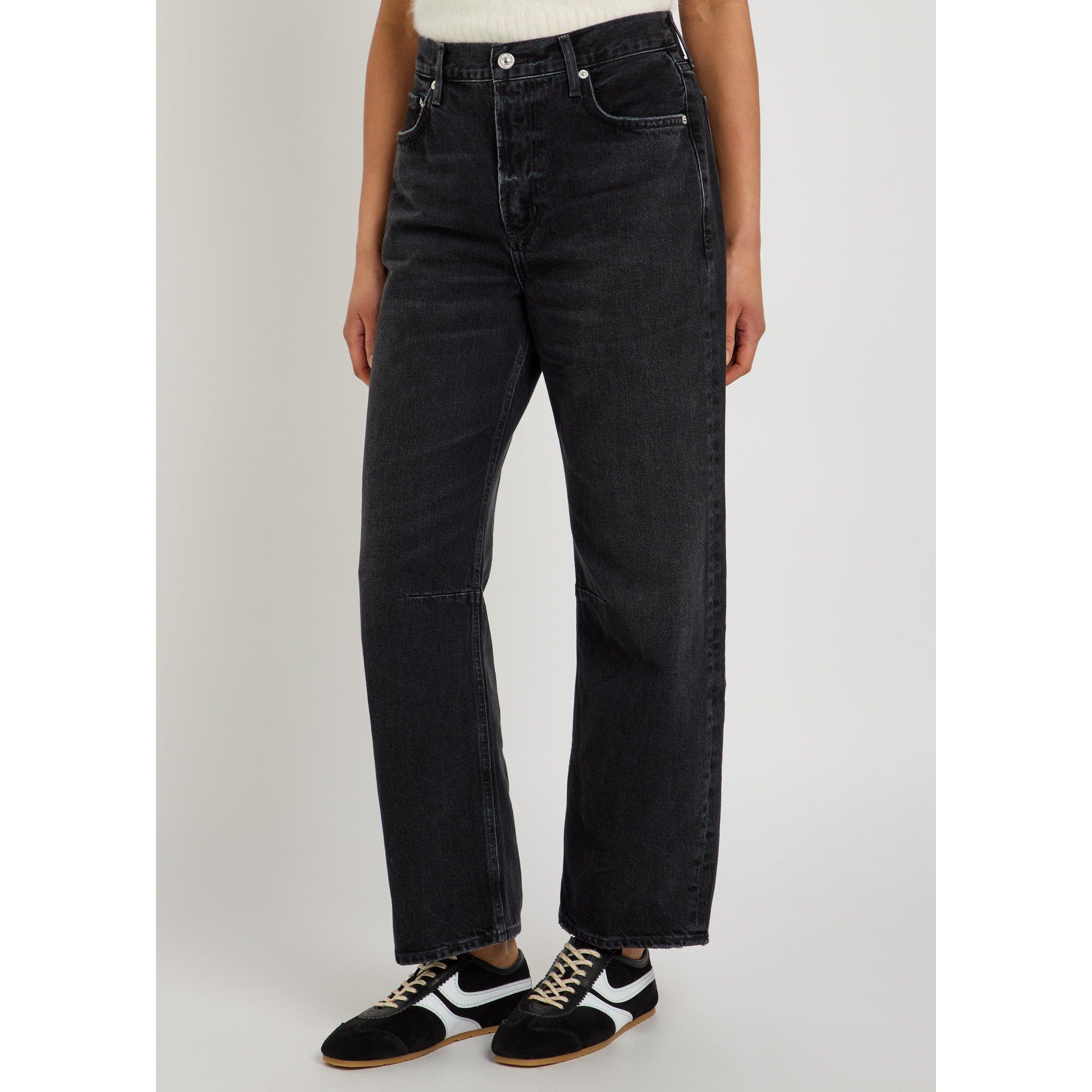 BLACK - Citizens Of Humanity - Women's Miro Raine Cropped Cotton Tapered Jeans - 2