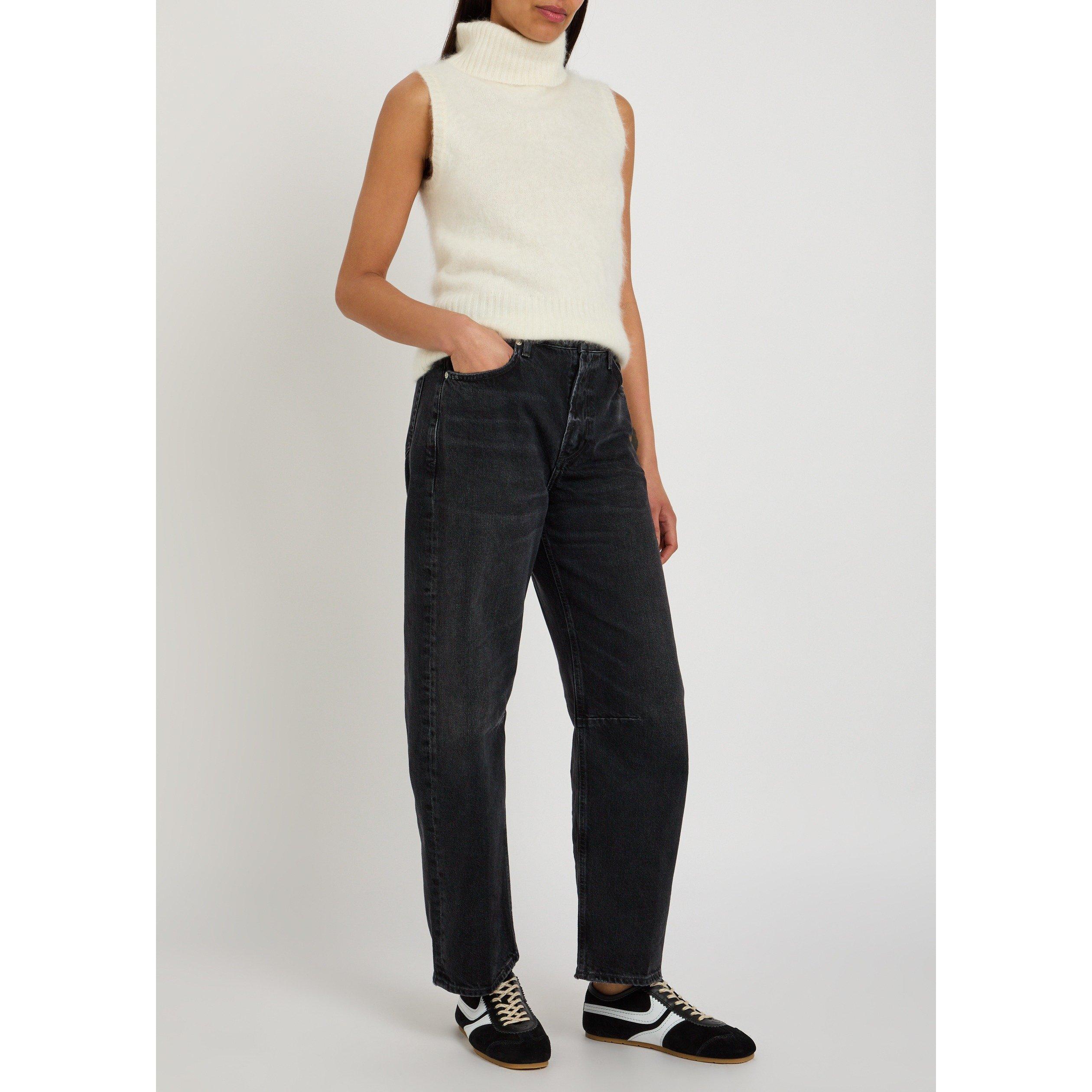 BLACK - Citizens Of Humanity - Women's Miro Raine Cropped Cotton Tapered Jeans - 5