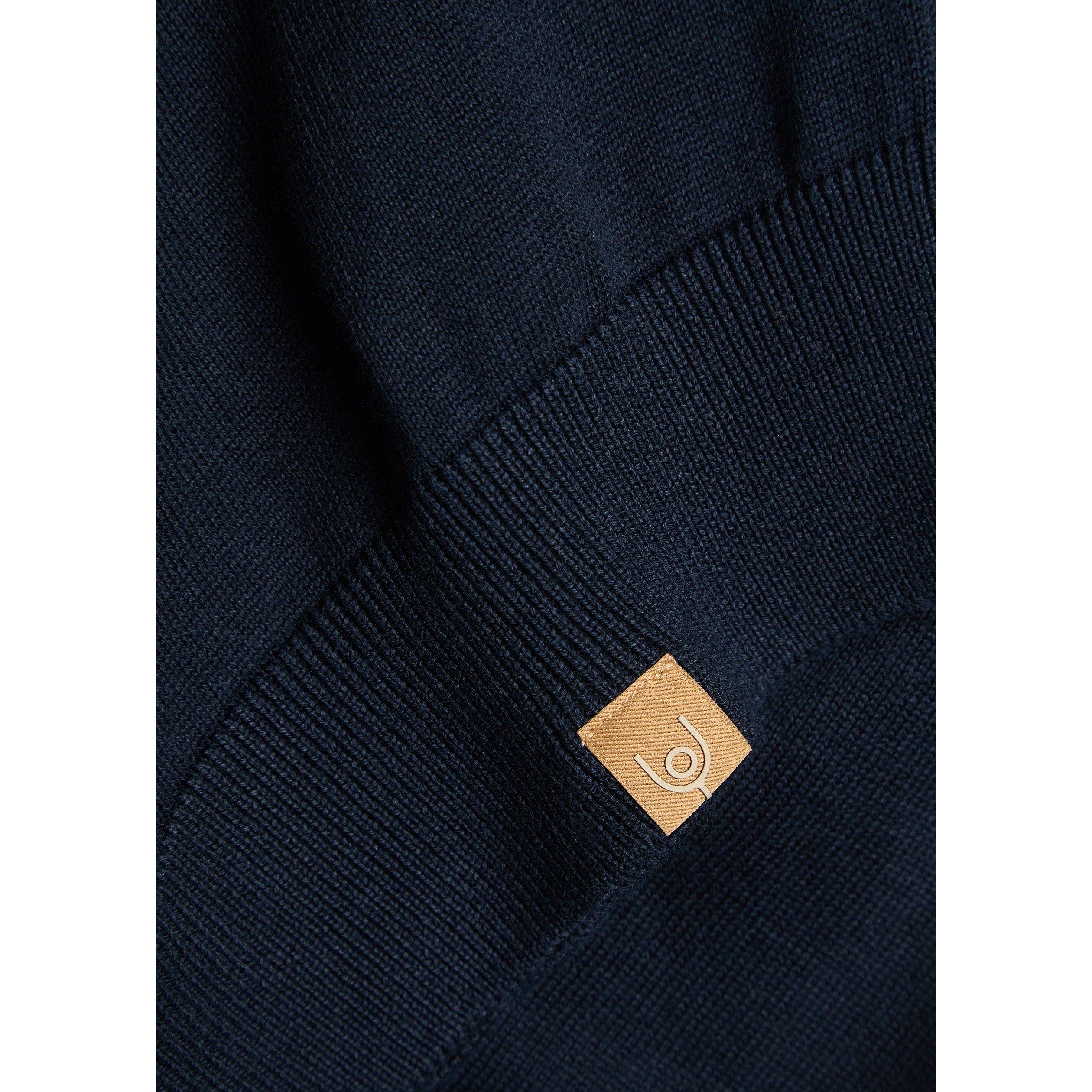 NAVY - Now You Live - Men's Woodhouse 1/4 Zip Cotton Slim-Fit Jumper - 4