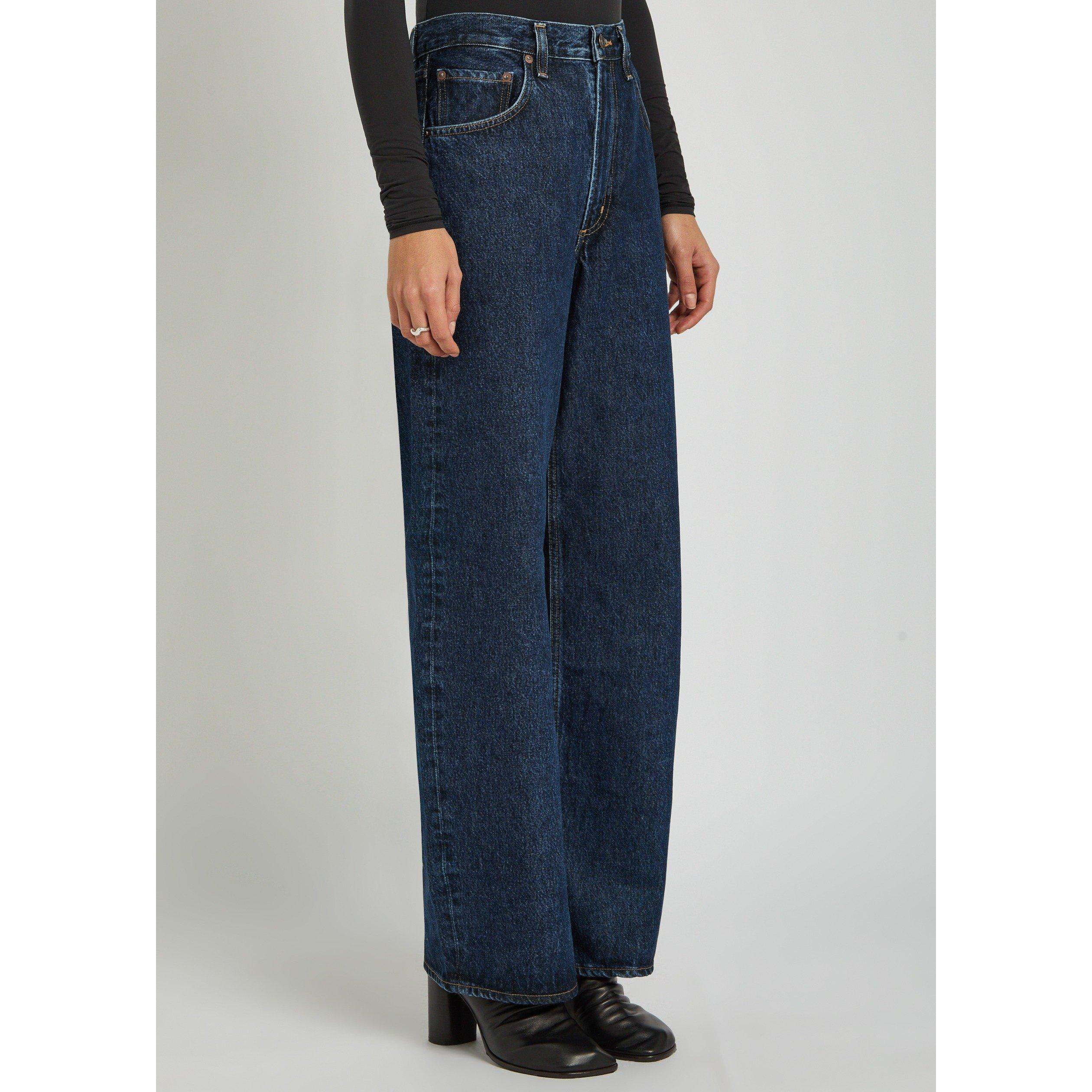 NAVY - Agolde - Women's Low Curve Pendulum Cotton Wide-Leg Jeans - 2