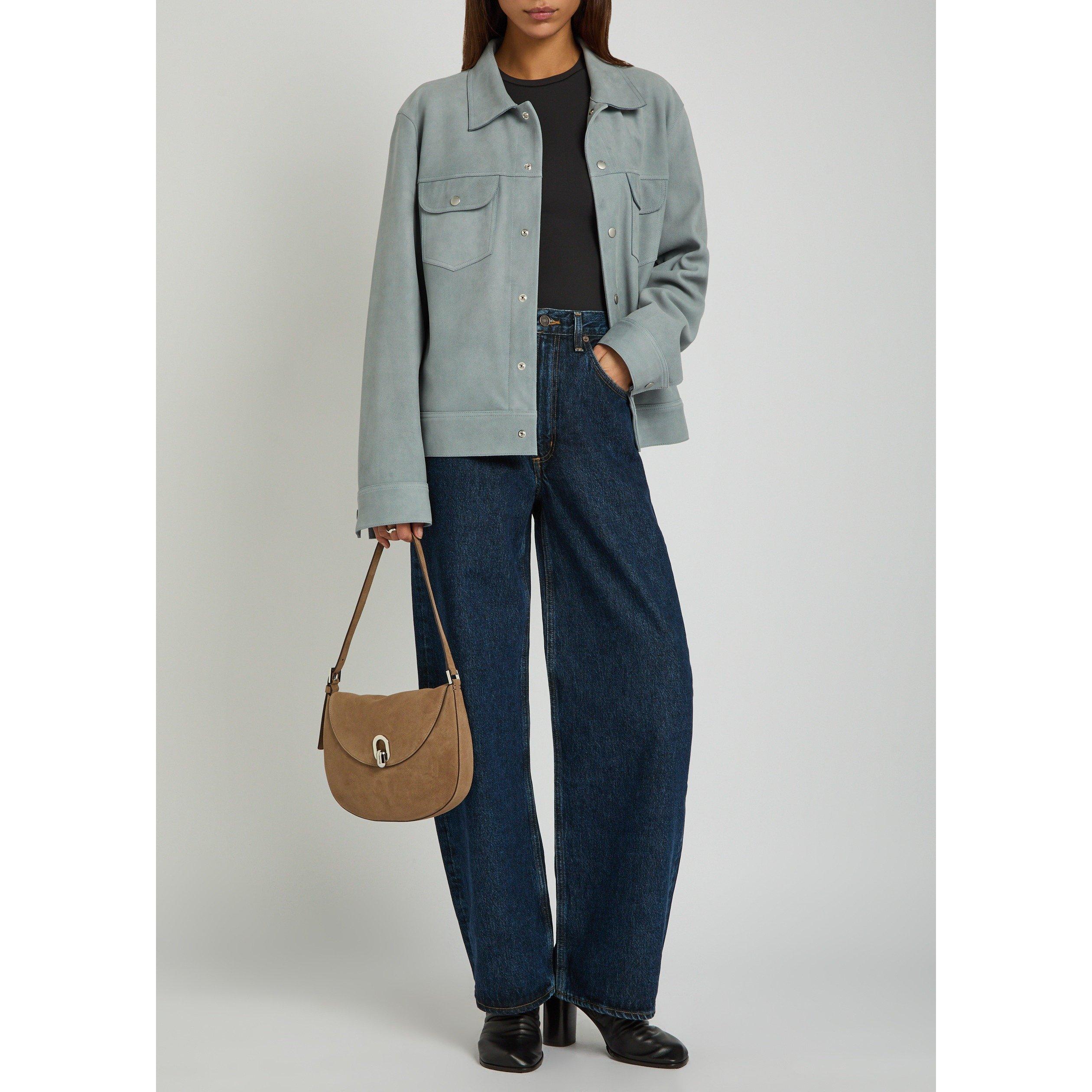 NAVY - Agolde - Women's Low Curve Pendulum Cotton Wide-Leg Jeans - 5