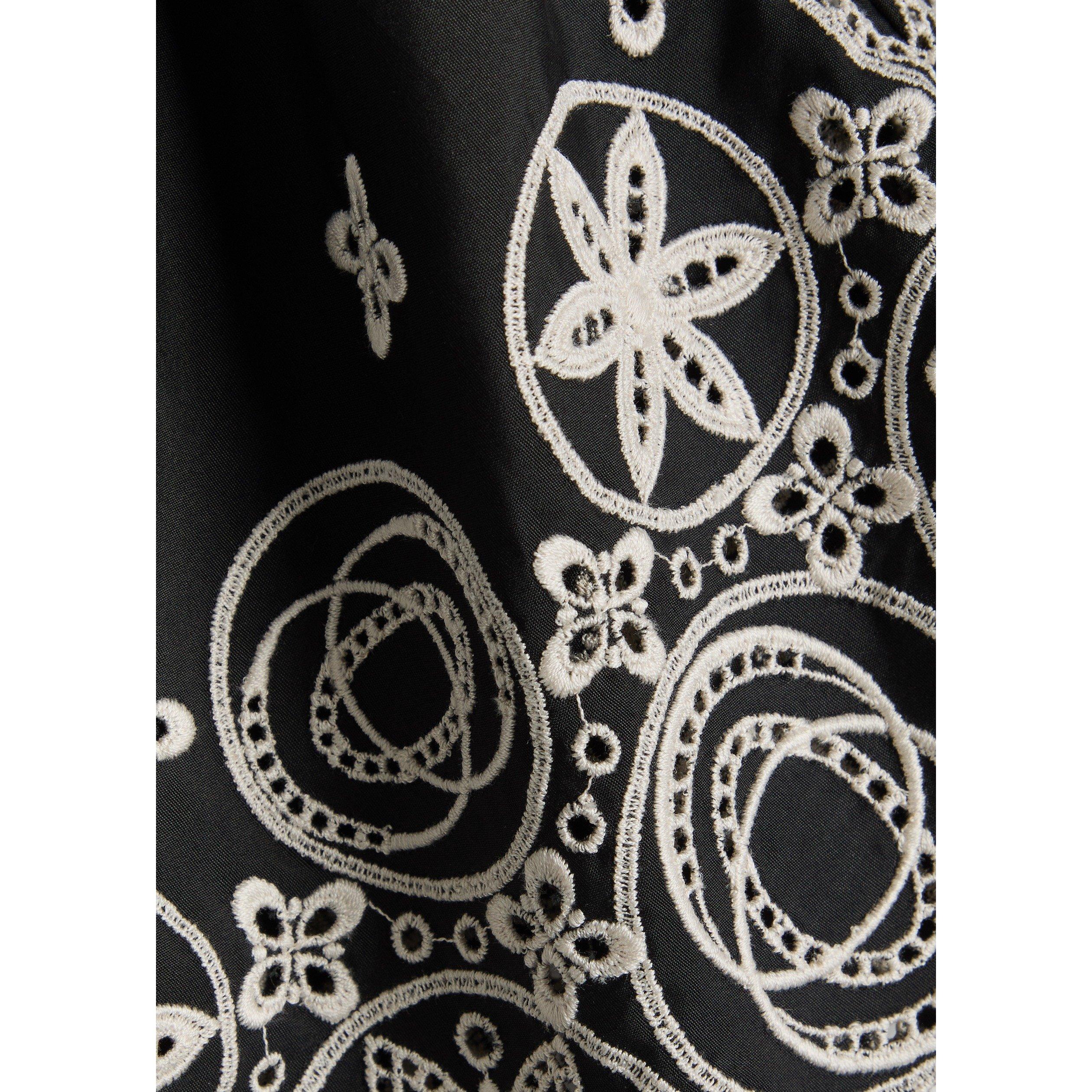 BLACK AND WHITE - La DoubleJ - S PULL-UP  EMBROIDERED SHORTS - 4