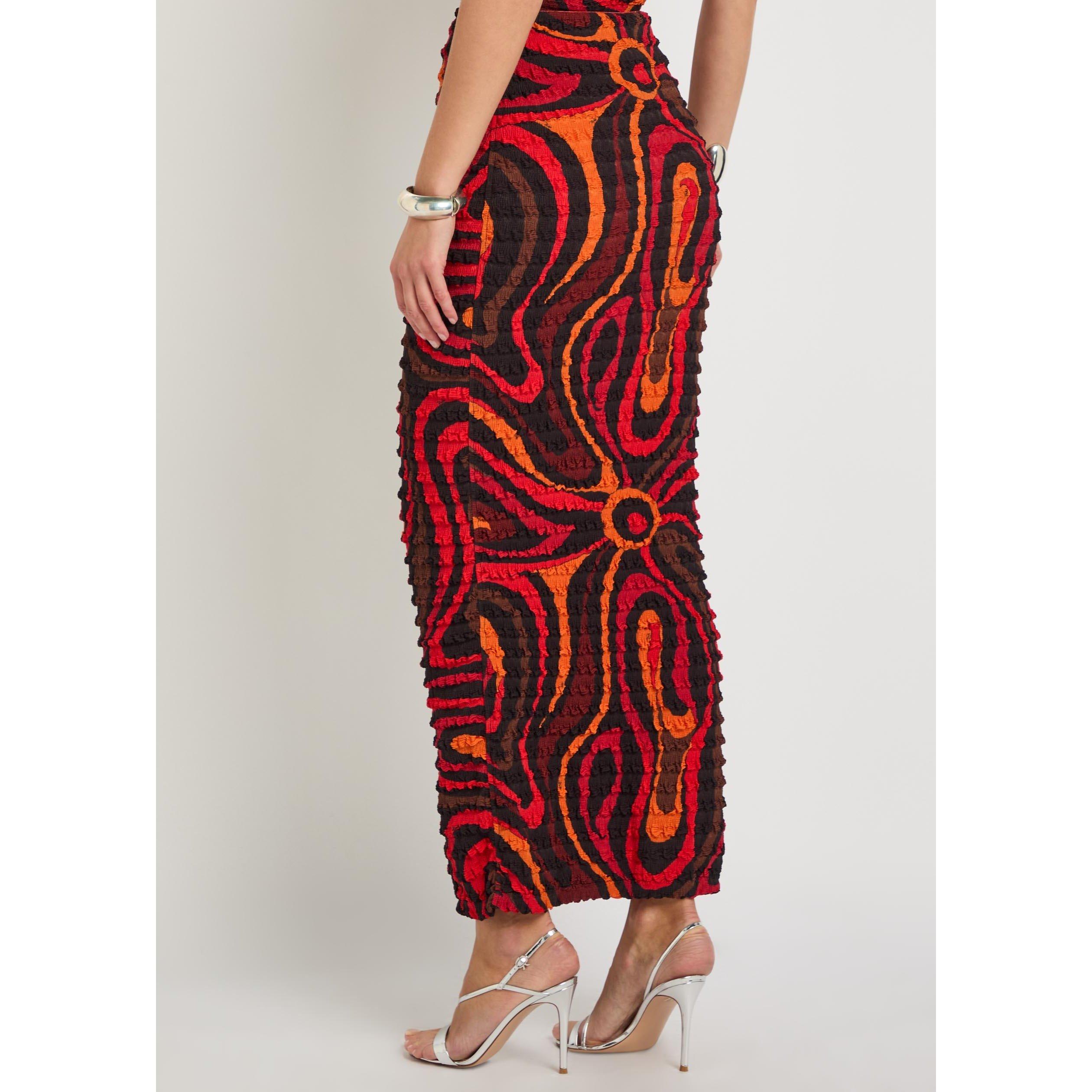 ORANGE AND OTHE - PUCCI - Women's Shibori Slim-Fit Maxi Skirt - 3