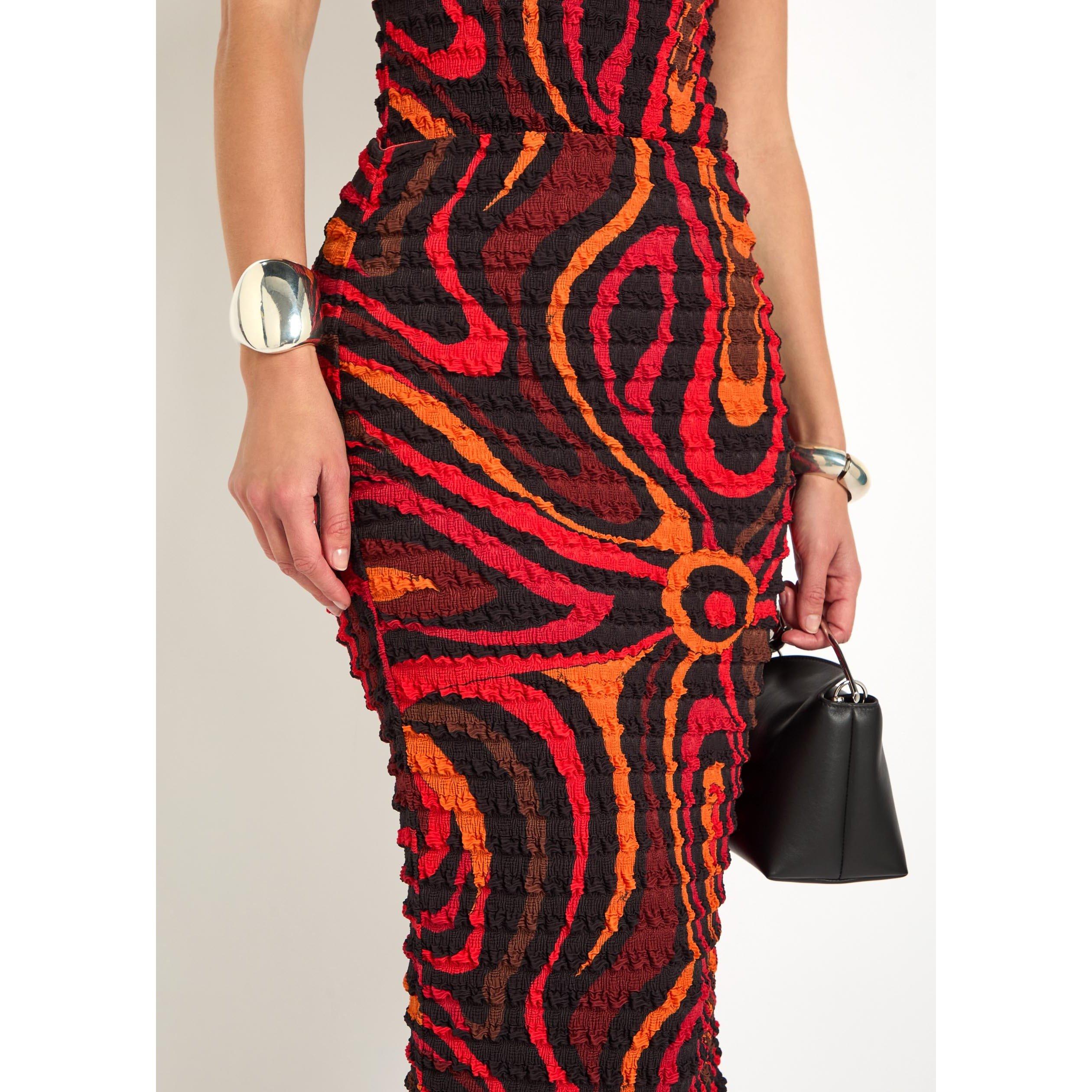 ORANGE AND OTHE - PUCCI - Women's Shibori Slim-Fit Maxi Skirt - 4
