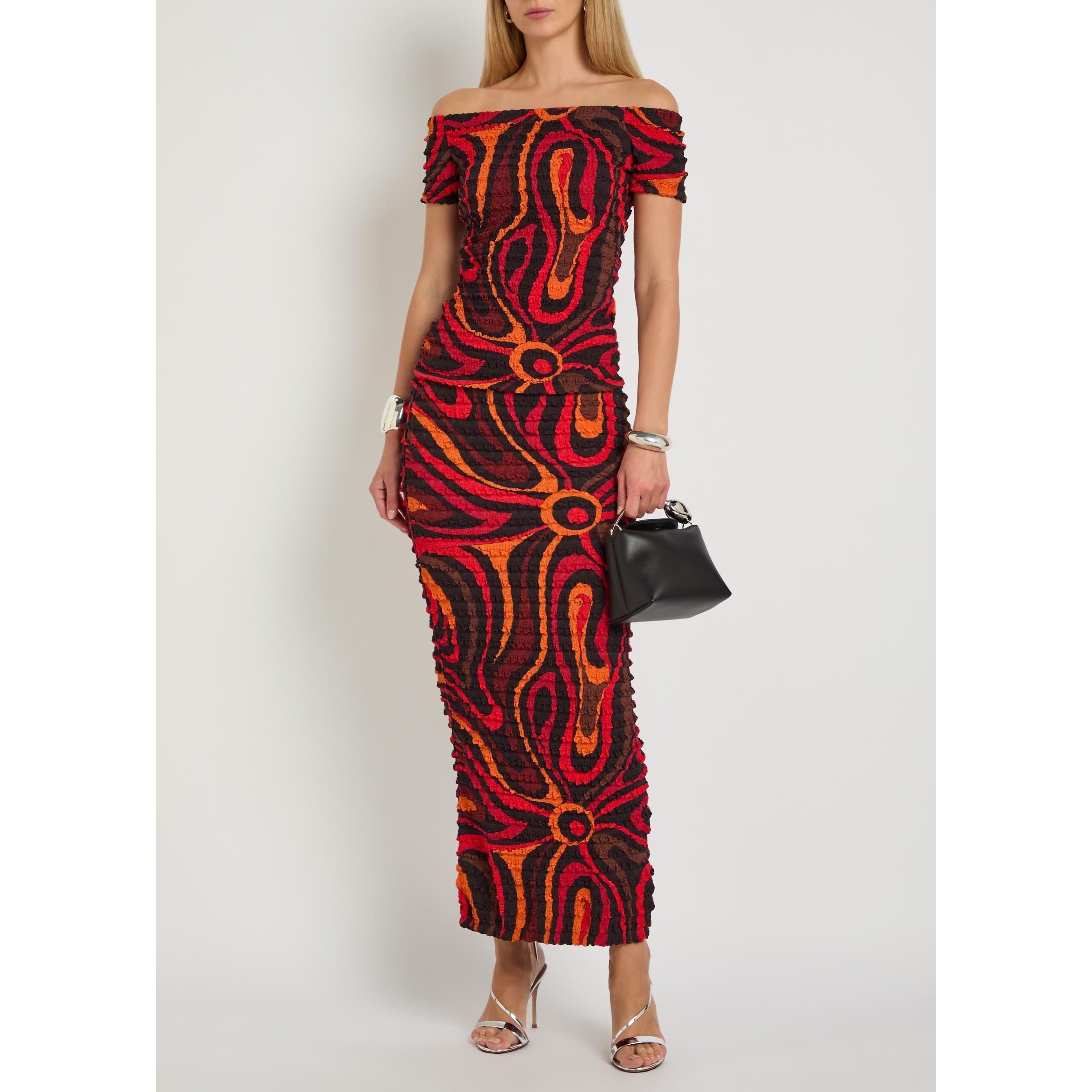 ORANGE AND OTHE - PUCCI - Women's Shibori Slim-Fit Maxi Skirt - 5