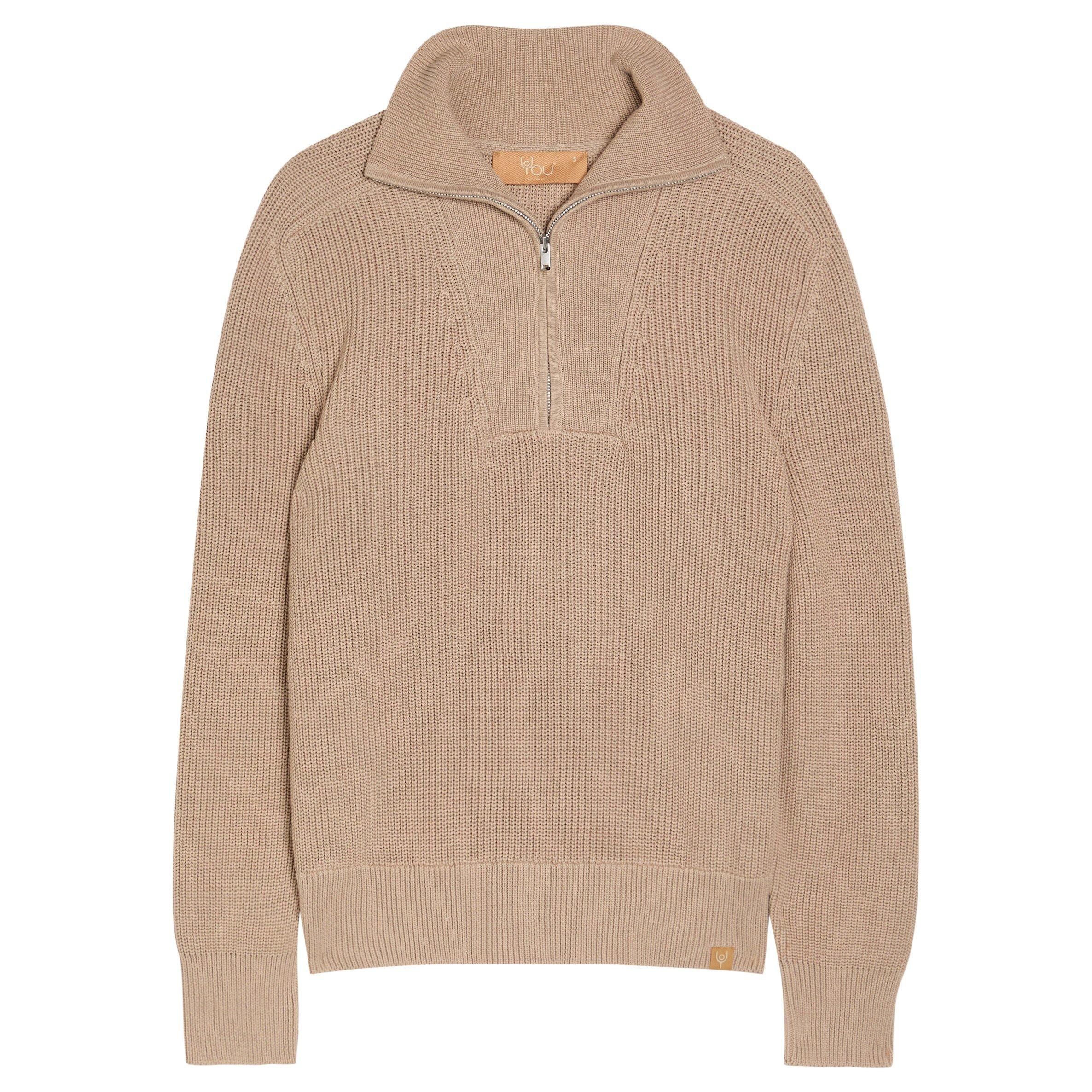 BEIGE - Now You Live - WELLAND 1/4 ZIP JUMPER