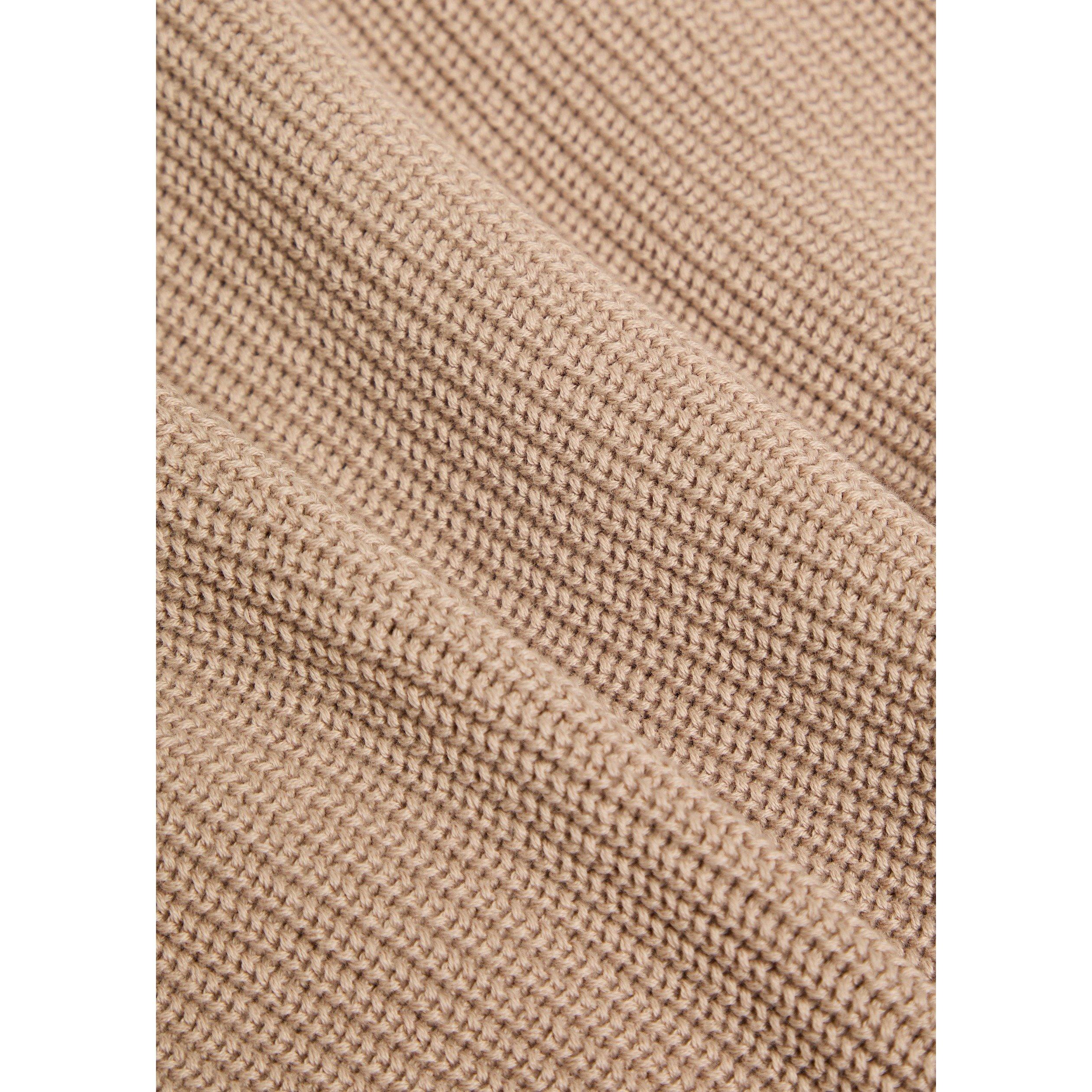 BEIGE - Now You Live - Women's Welland 1/4-Zip Cotton Jumper - 4