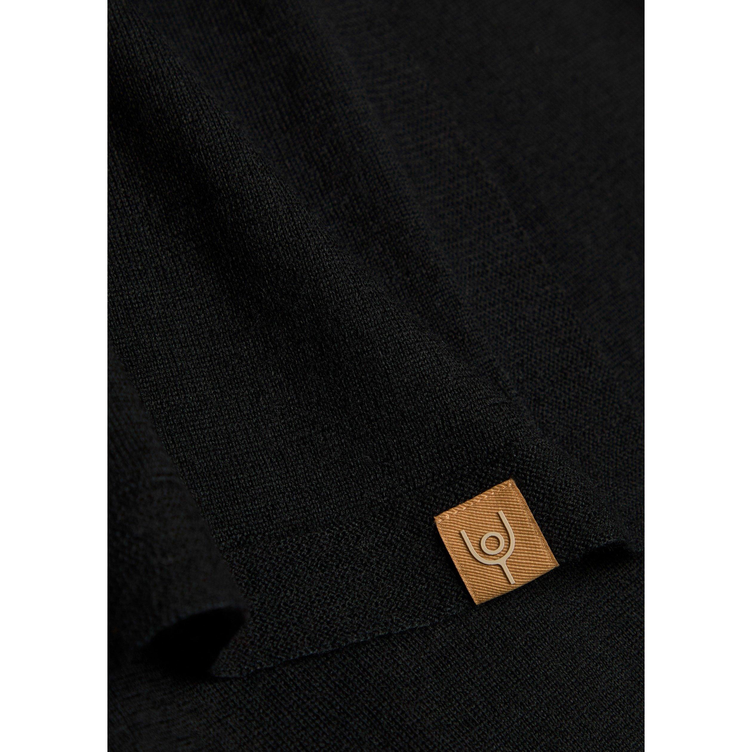 BLACK - Now You Live - Women's Merino Wool Oversized-Fit Wrap - 2