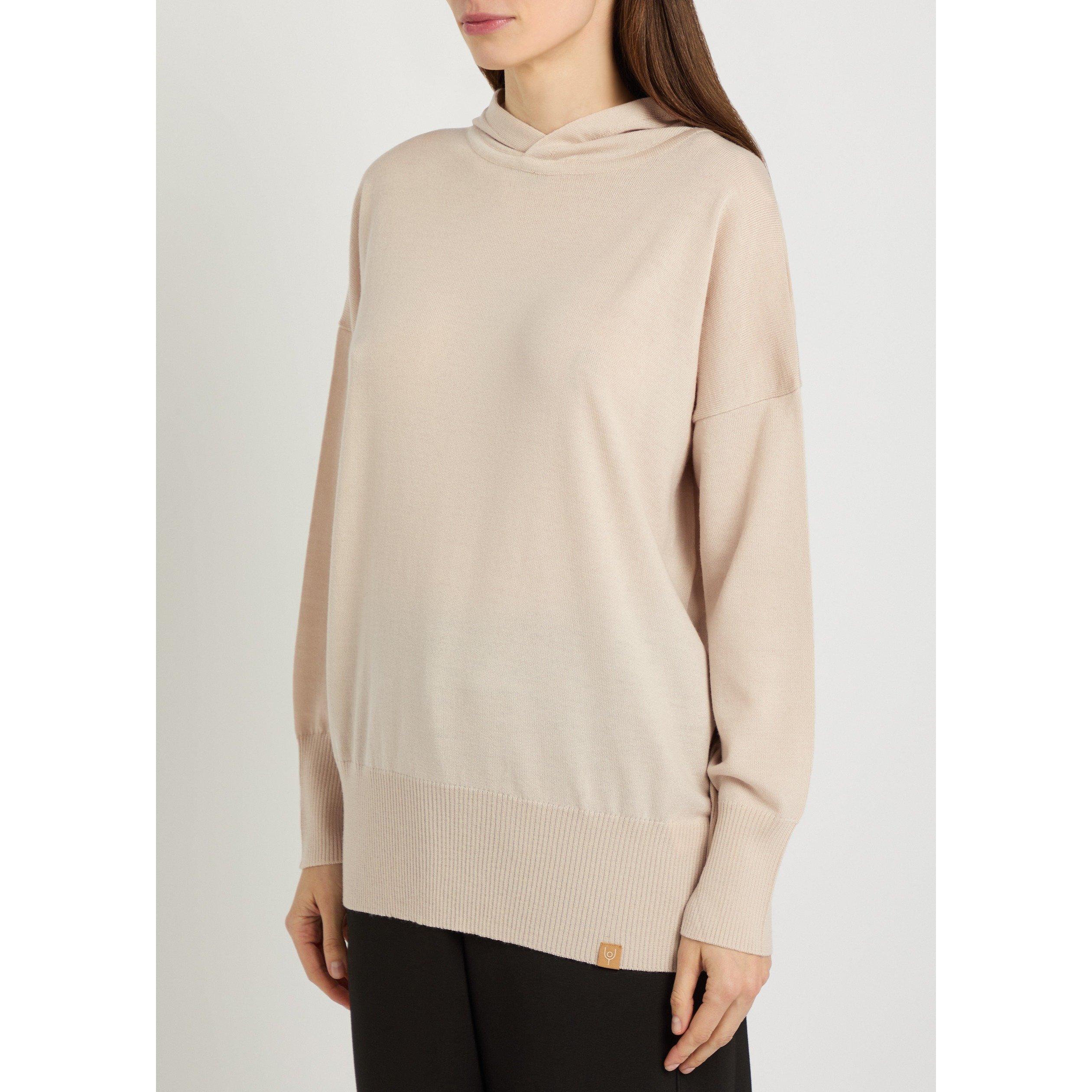 LIGHT GREY - Now You Live - Women's Beeby Merino Wool Knitted Hoodie - 2