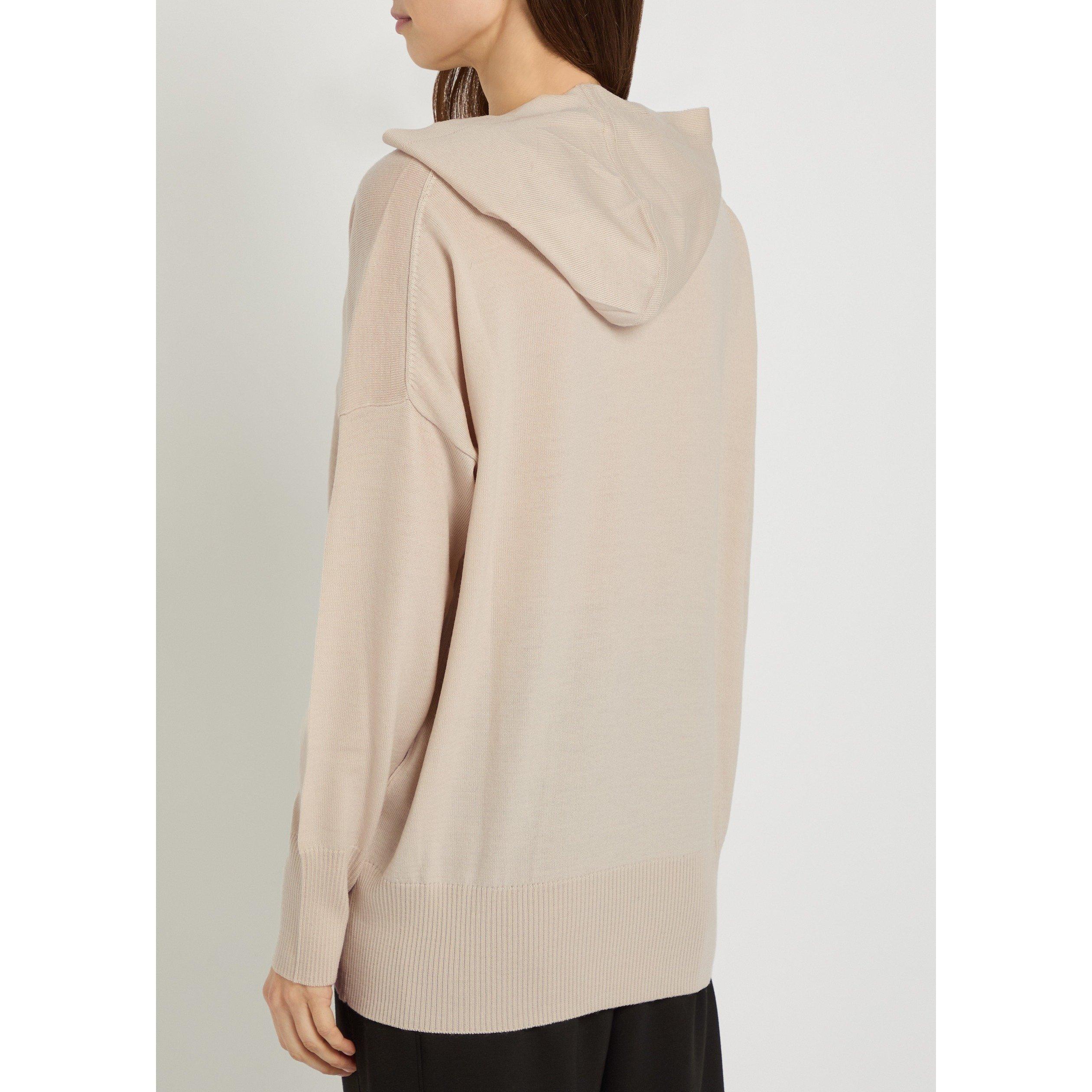 LIGHT GREY - Now You Live - Women's Beeby Merino Wool Knitted Hoodie - 3