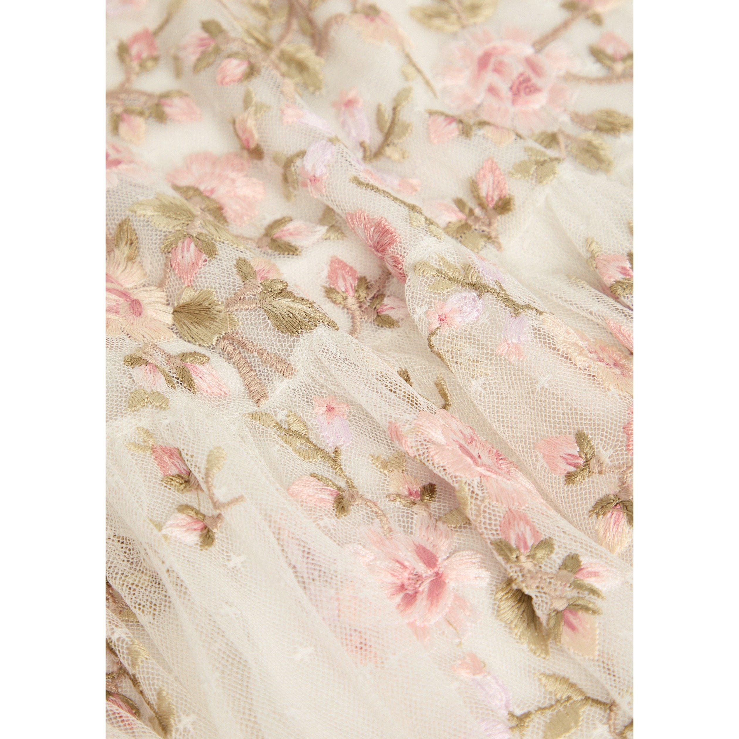 WHITE AND OTHER - Needle and Thread - Women's Eden Rose Embroidered Tulle Skirt - 4