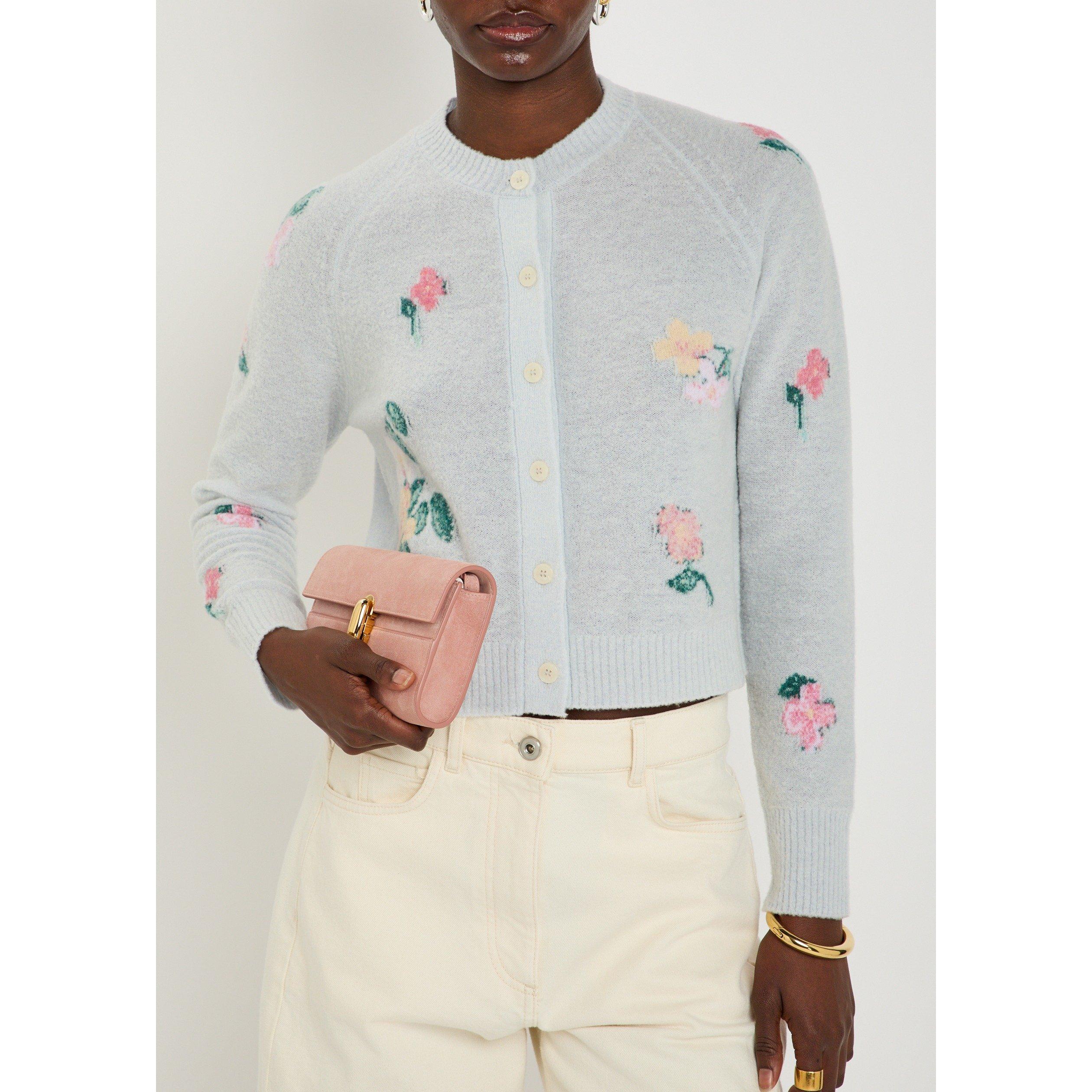 BLUE AND OTHER - BERNADETTE - Women's Clemence Wool Floral Cropped Cardigan - 4