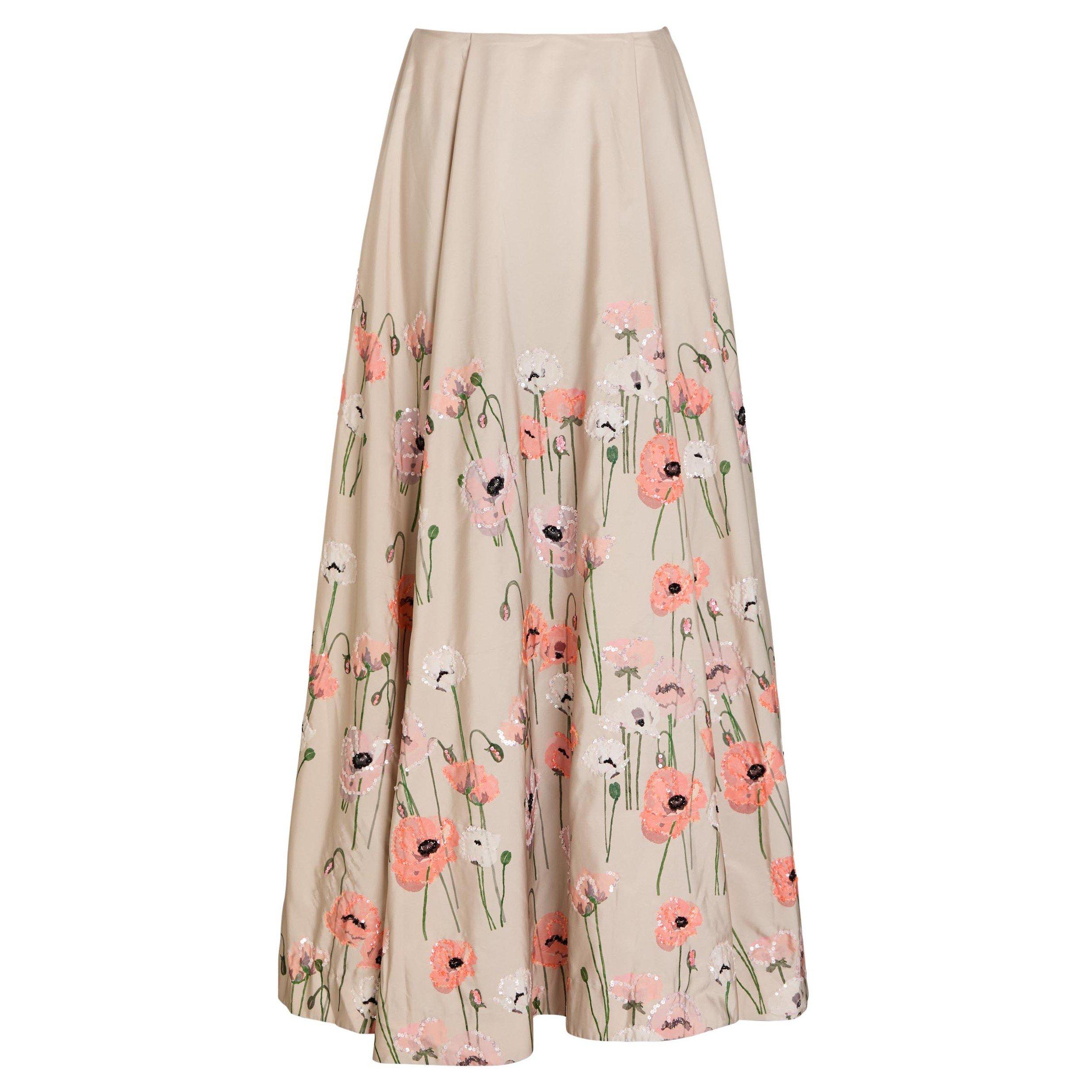 BEIGE AND OTHER - BERNADETTE - Women's Kennedy Floral Sequin Maxi Skirt - 1