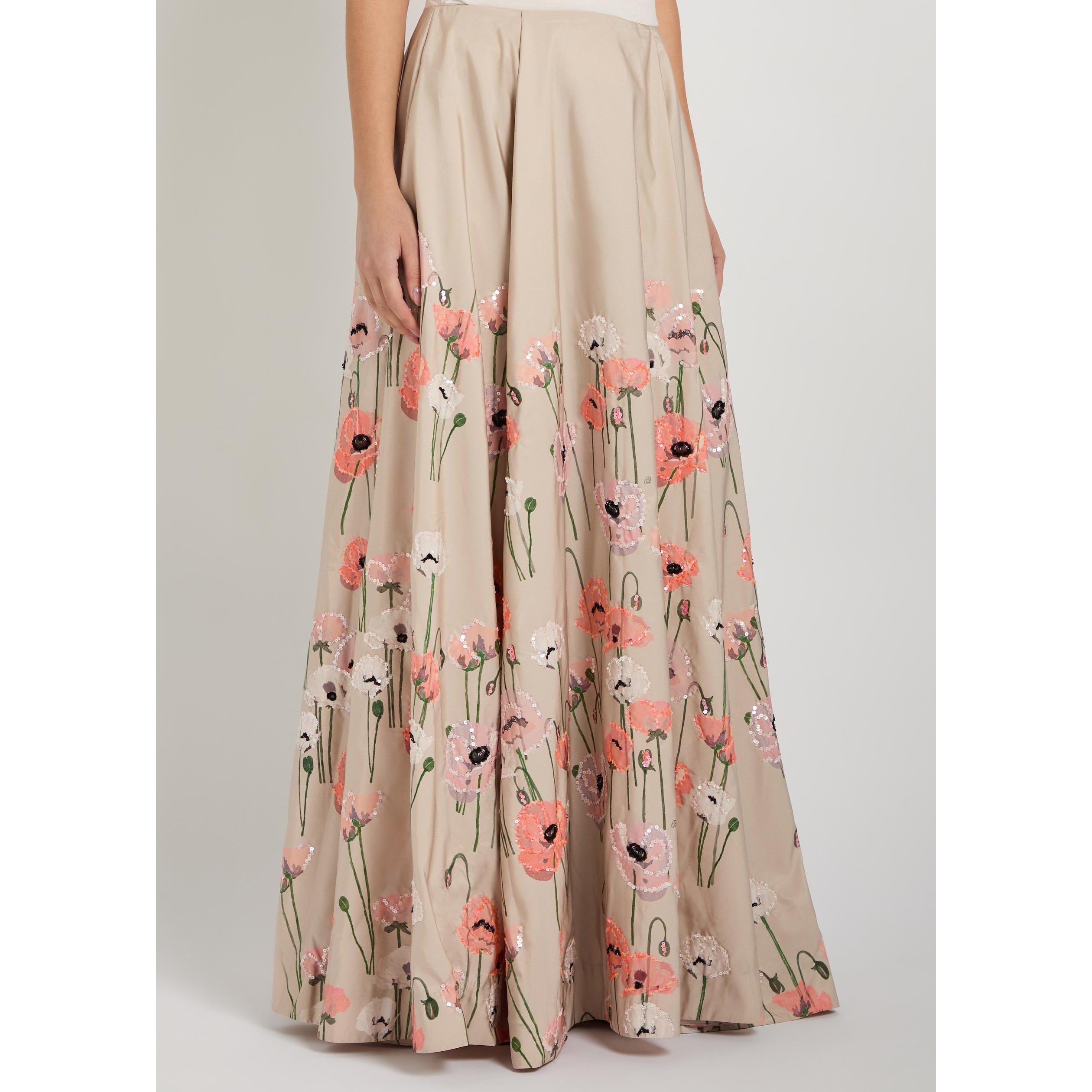 BEIGE AND OTHER - BERNADETTE - Women's Kennedy Floral Sequin Maxi Skirt - 2