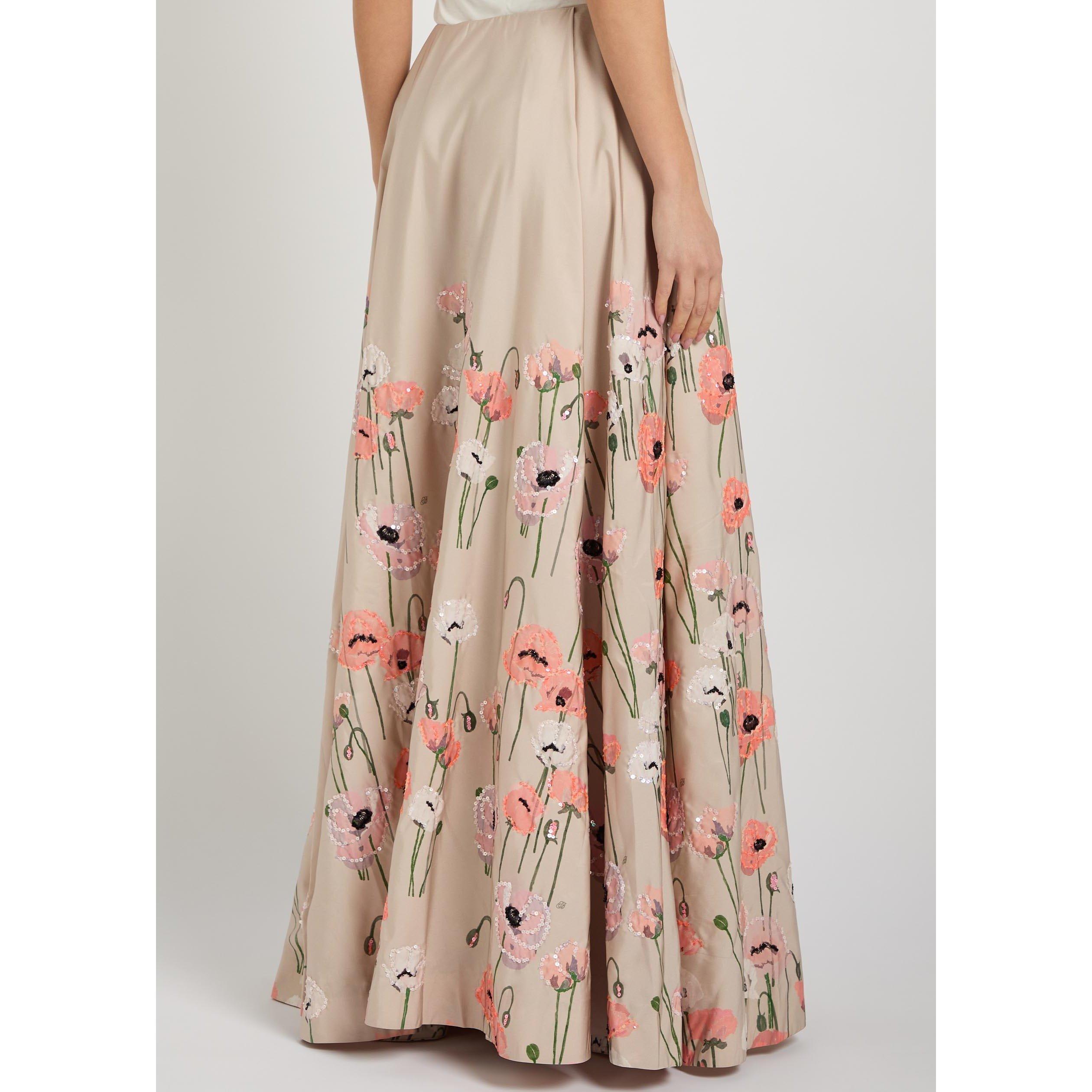 BEIGE AND OTHER - BERNADETTE - Women's Kennedy Floral Sequin Maxi Skirt - 3