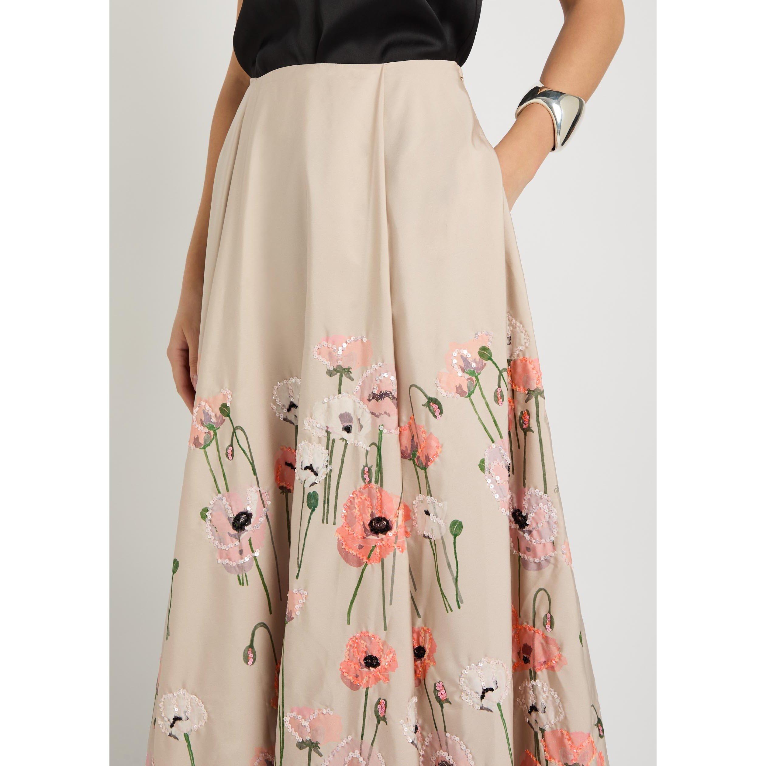 BEIGE AND OTHER - BERNADETTE - Women's Kennedy Floral Sequin Maxi Skirt - 4