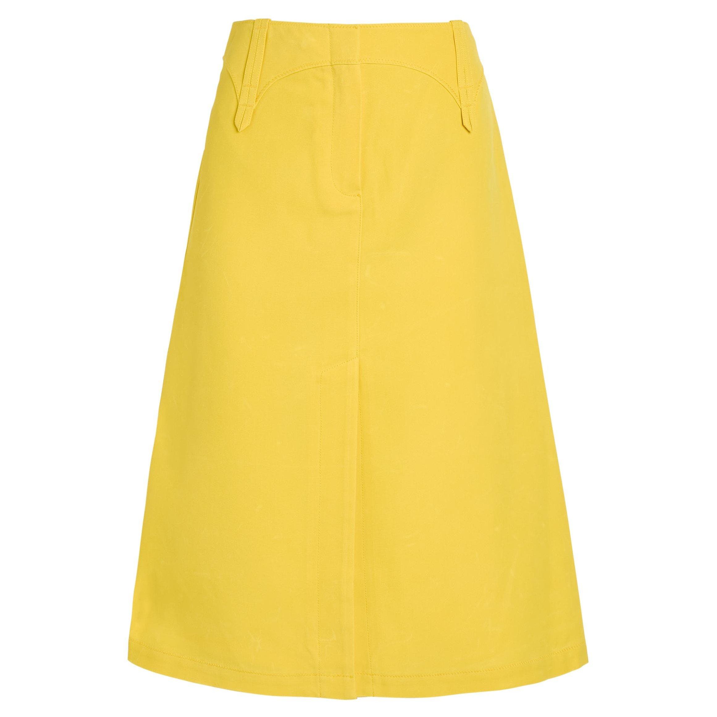YELLOW - Tory Burch - Women's Viscose Midi Skirt - 1