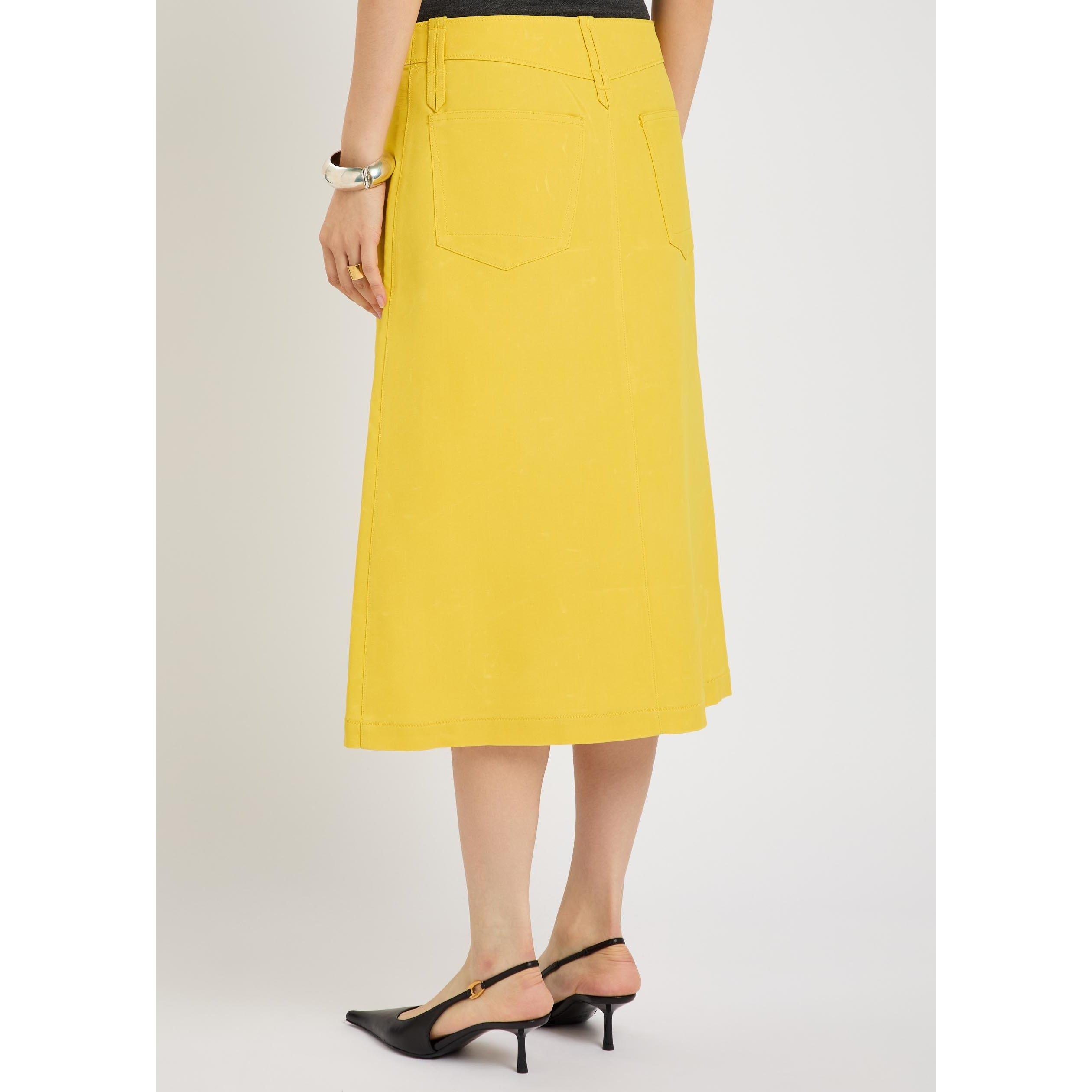 YELLOW - Tory Burch - Women's Viscose Midi Skirt - 3