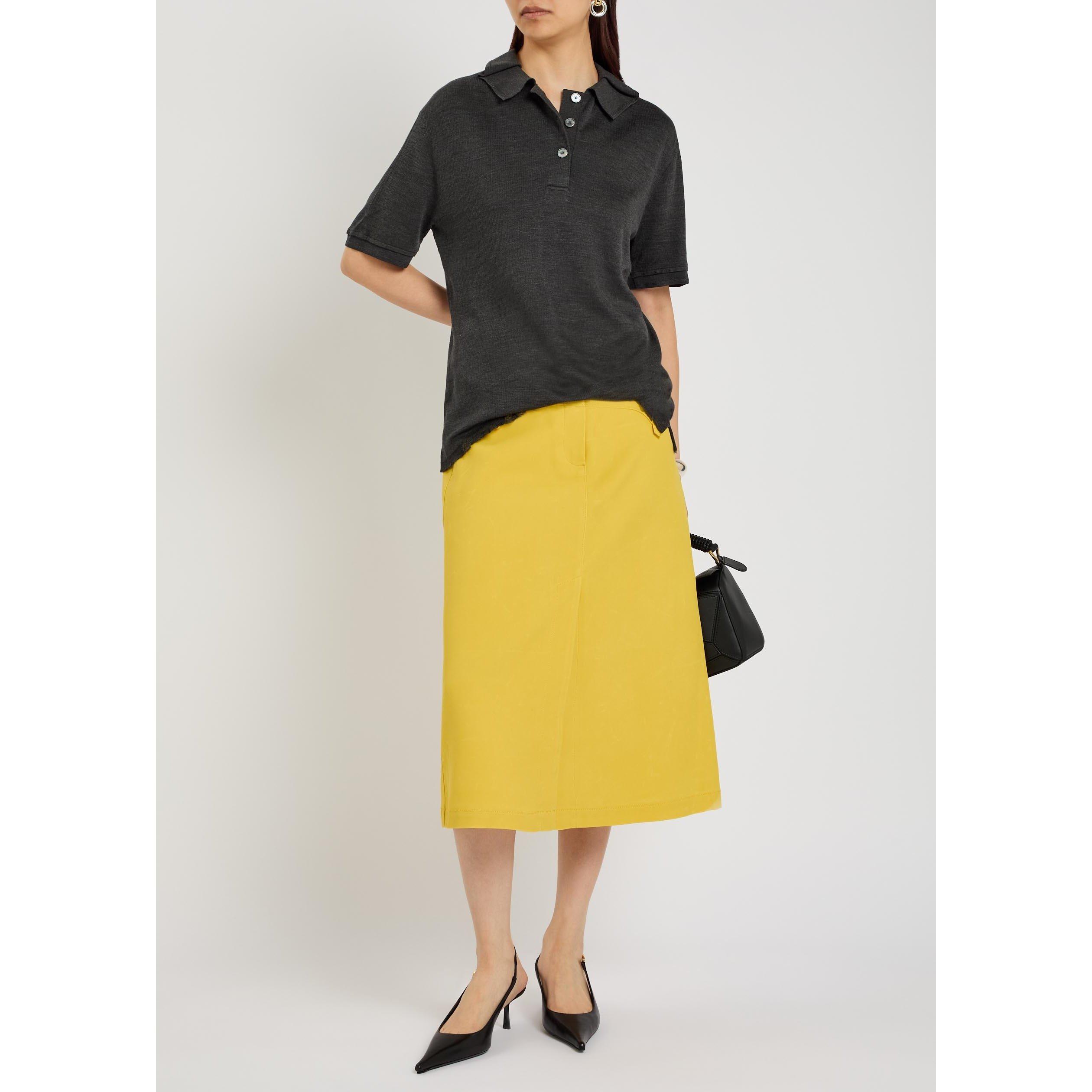 YELLOW - Tory Burch - Women's Viscose Midi Skirt - 5