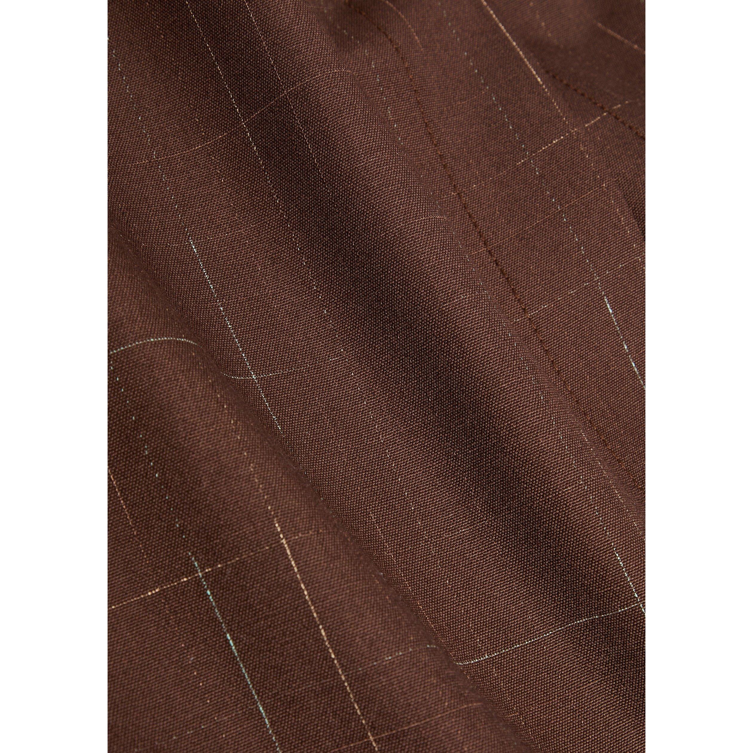 BROWN - Tory Burch - Women's Check Wool Midi Skirt - 4