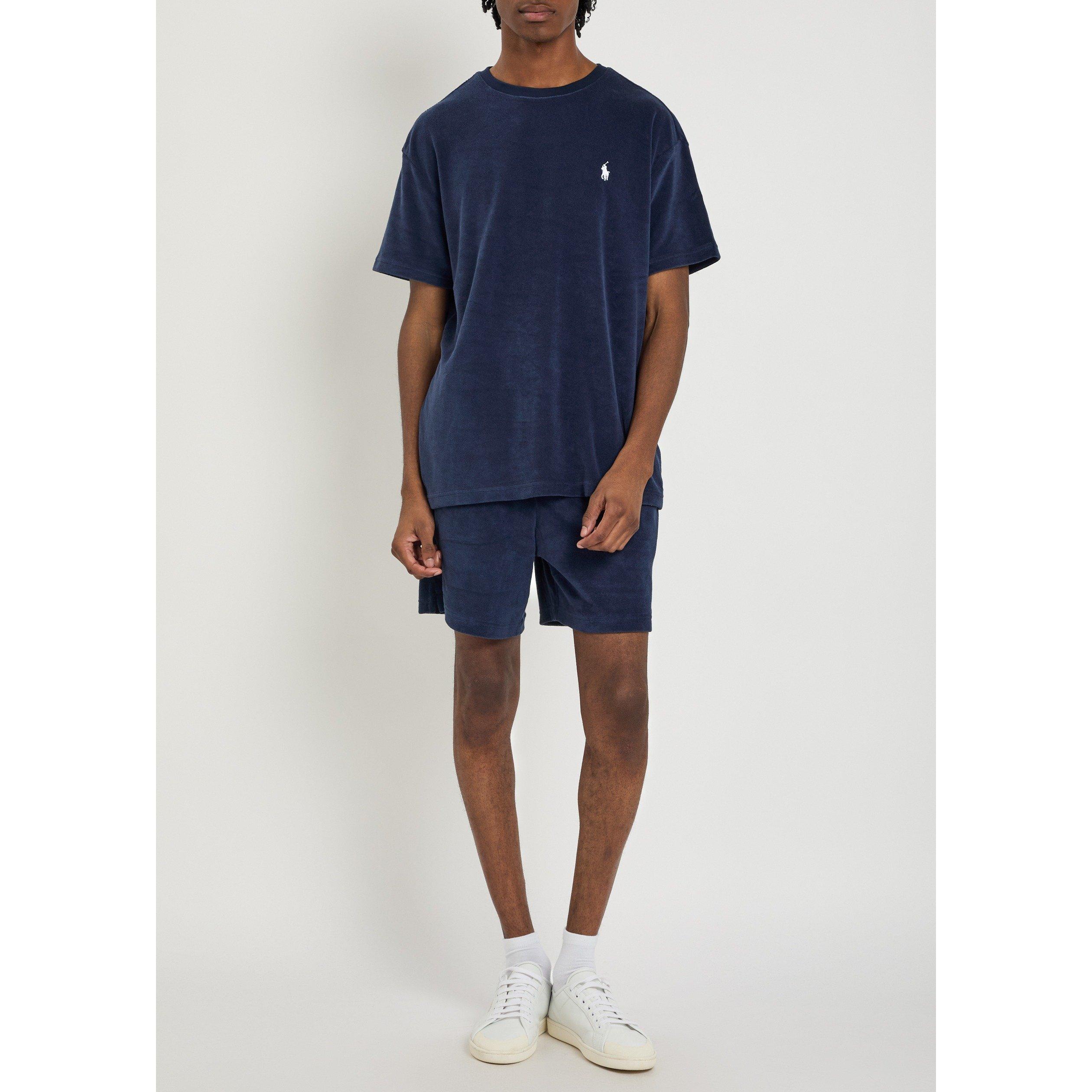NAVY - Polo Ralph Lauren - Men's Cotton Drawstring Relaxed-Fit Jogger Shorts - 5