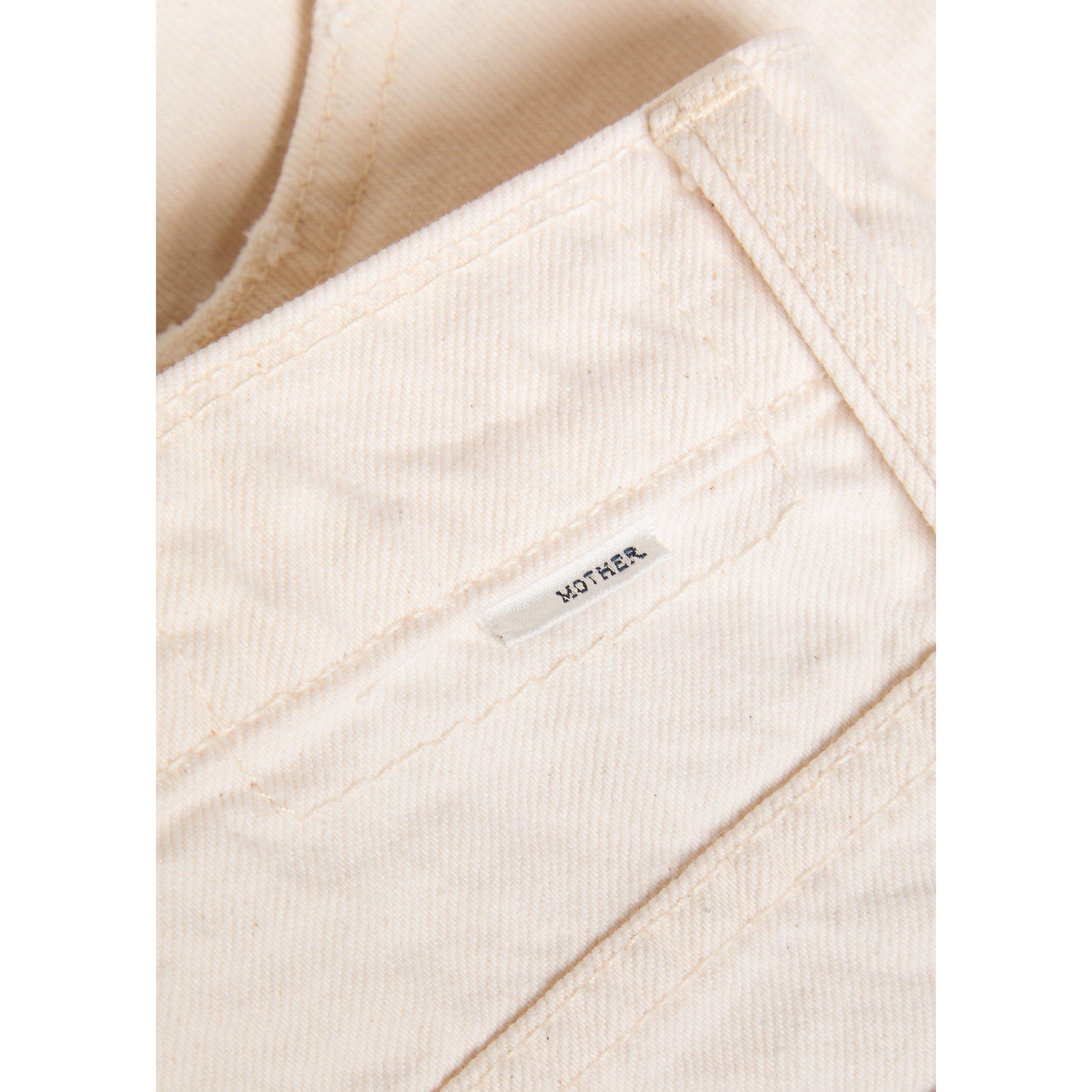 WHITE - MOTHER - THE DODGER SHORT FRAY NATURAL - 4