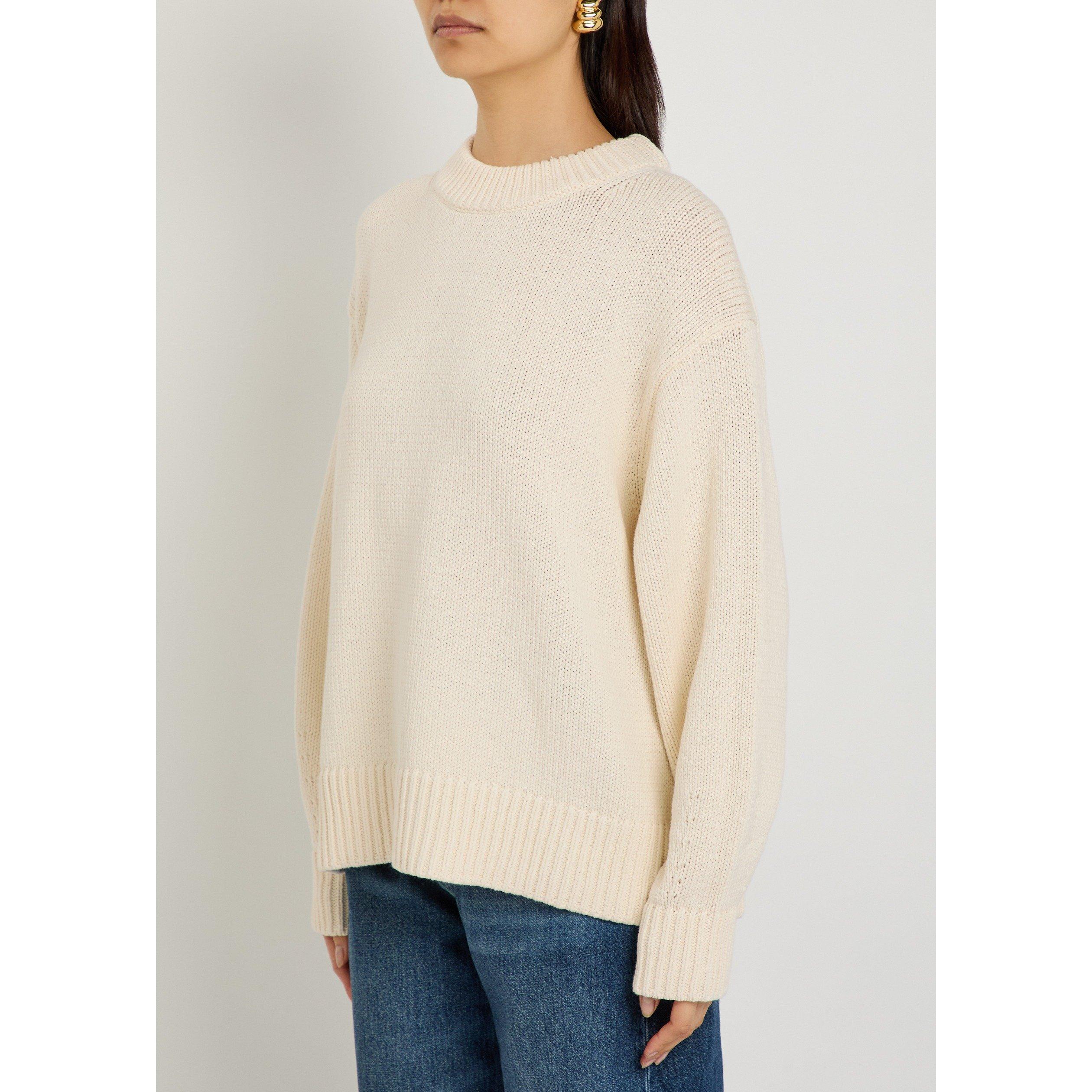BEIGE - Reformation - KN Cove Cotton Oversized Crew - 2
