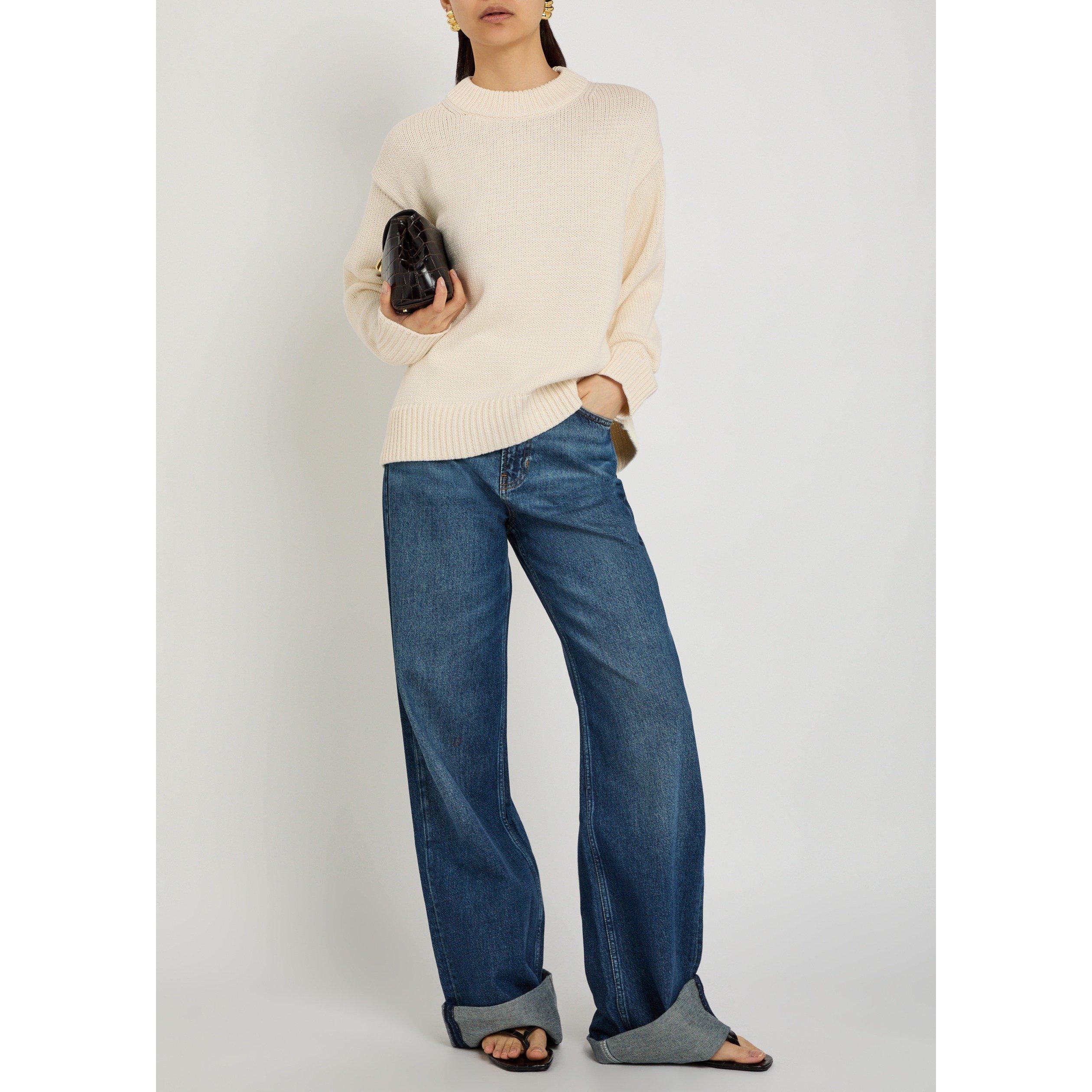 BEIGE - Reformation - KN Cove Cotton Oversized Crew - 5