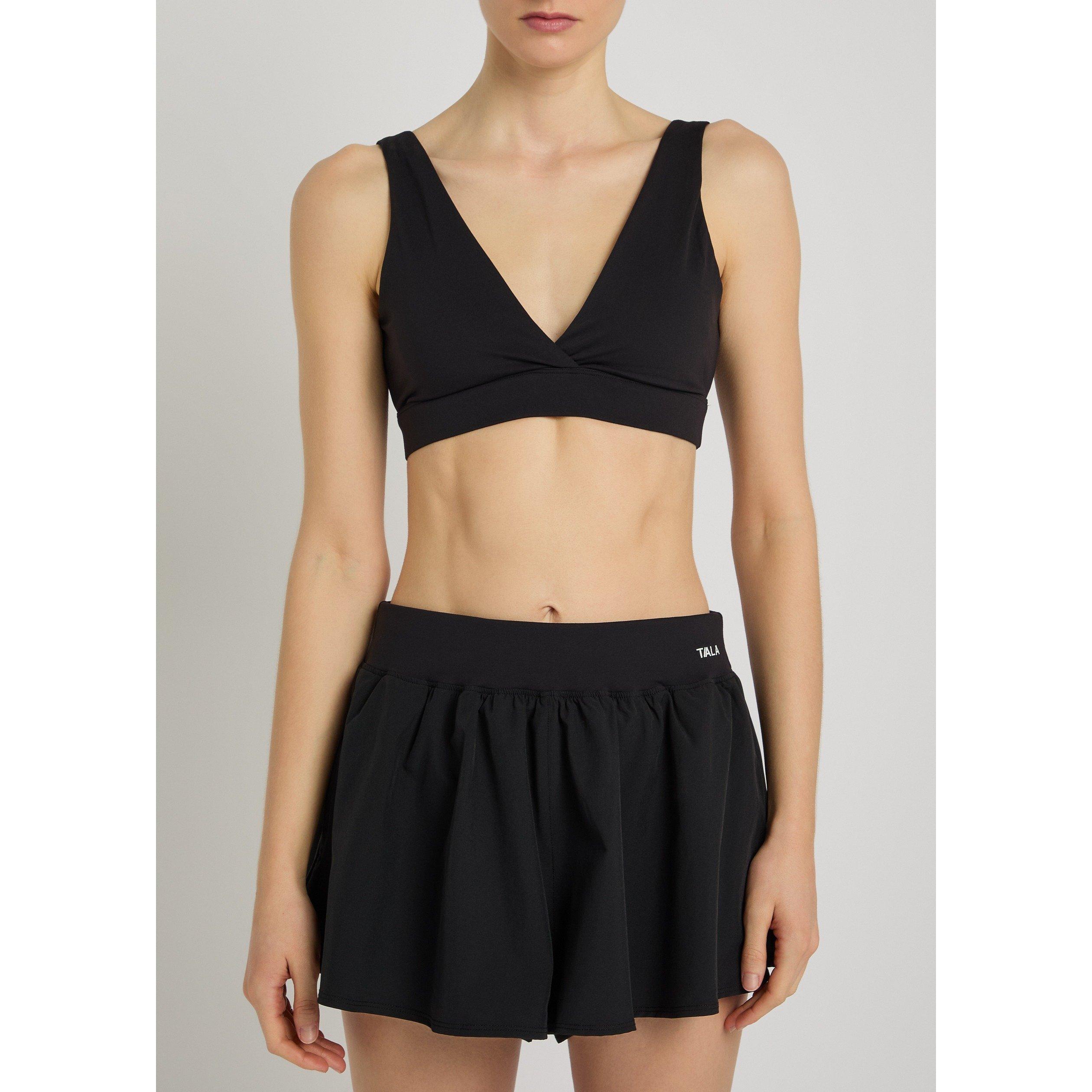BLACK - TALA - B DAYFLEX V NECK SPORTS BRA - 2