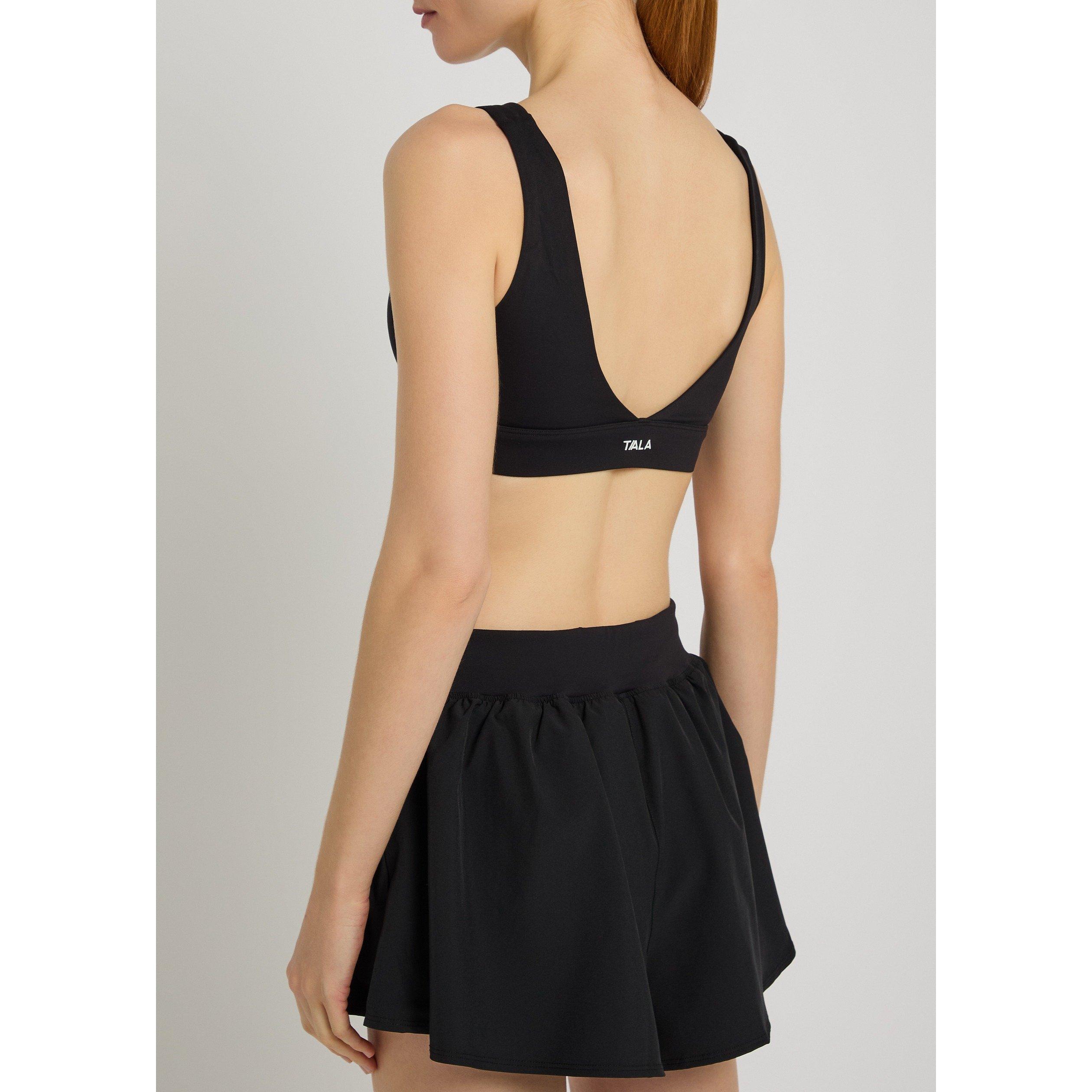 BLACK - TALA - B DAYFLEX V NECK SPORTS BRA - 3