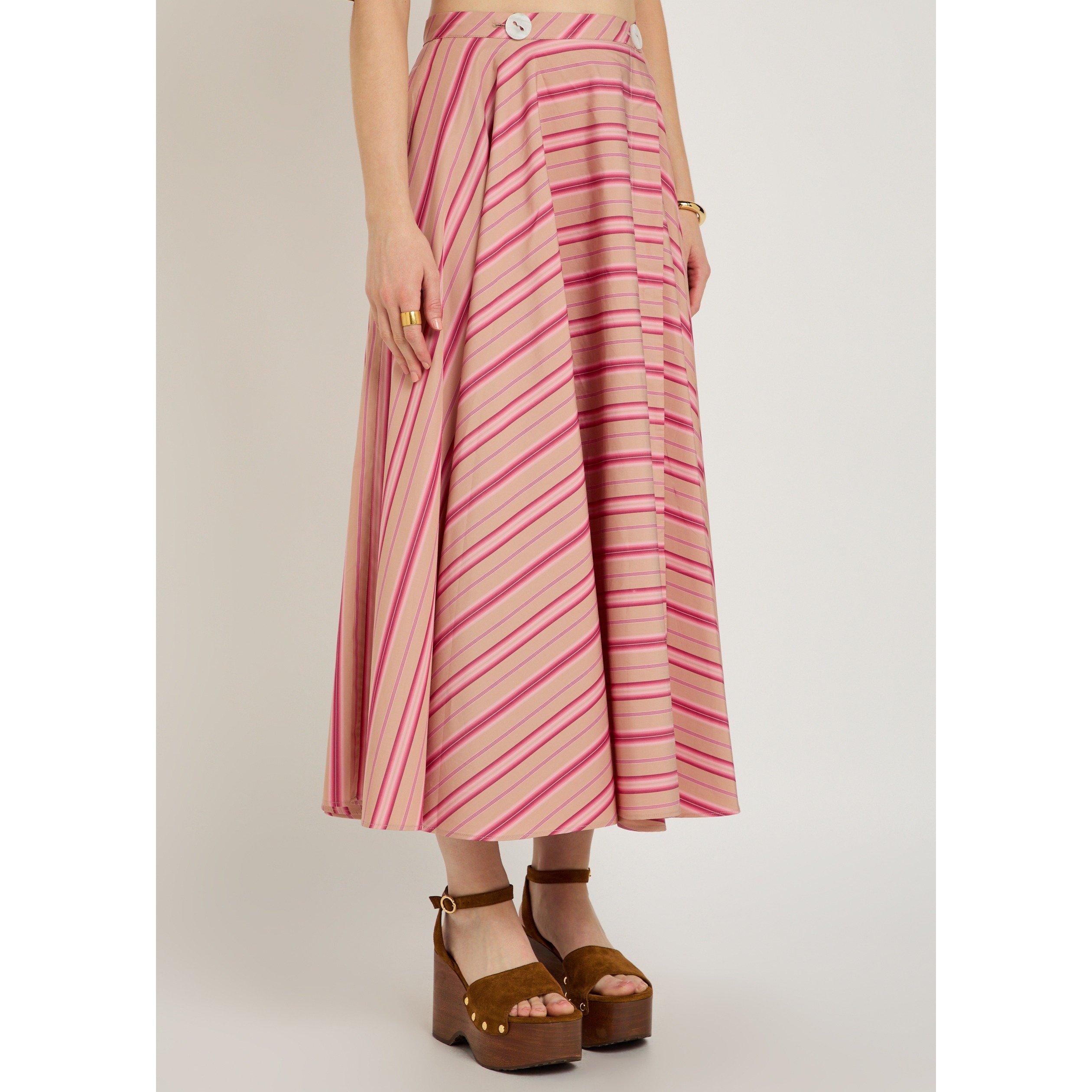 PINK AND OTHER - Thierry Colson - SS AUDREY STRIPE MIDI SKIRT - 2