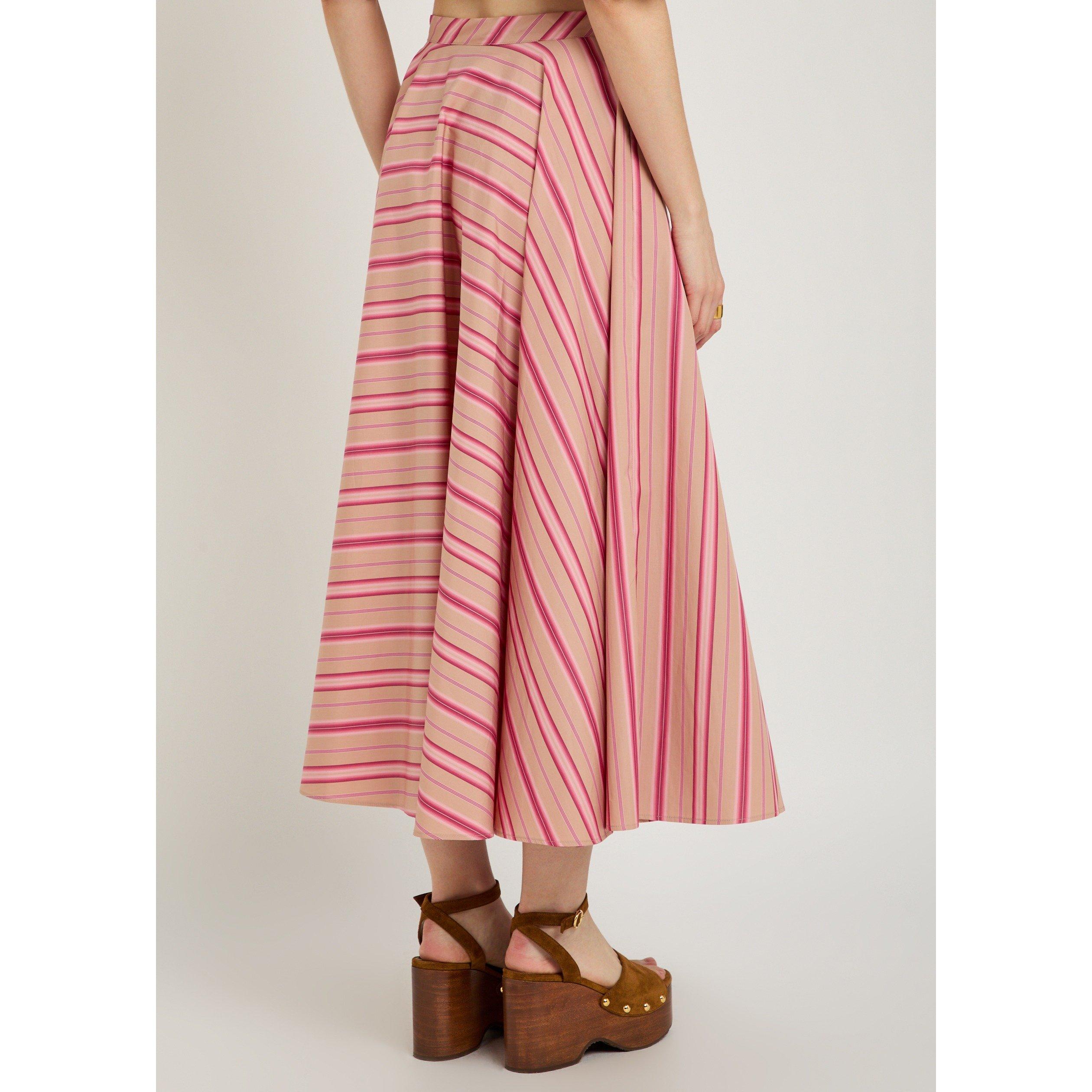 PINK AND OTHER - Thierry Colson - SS AUDREY STRIPE MIDI SKIRT - 3