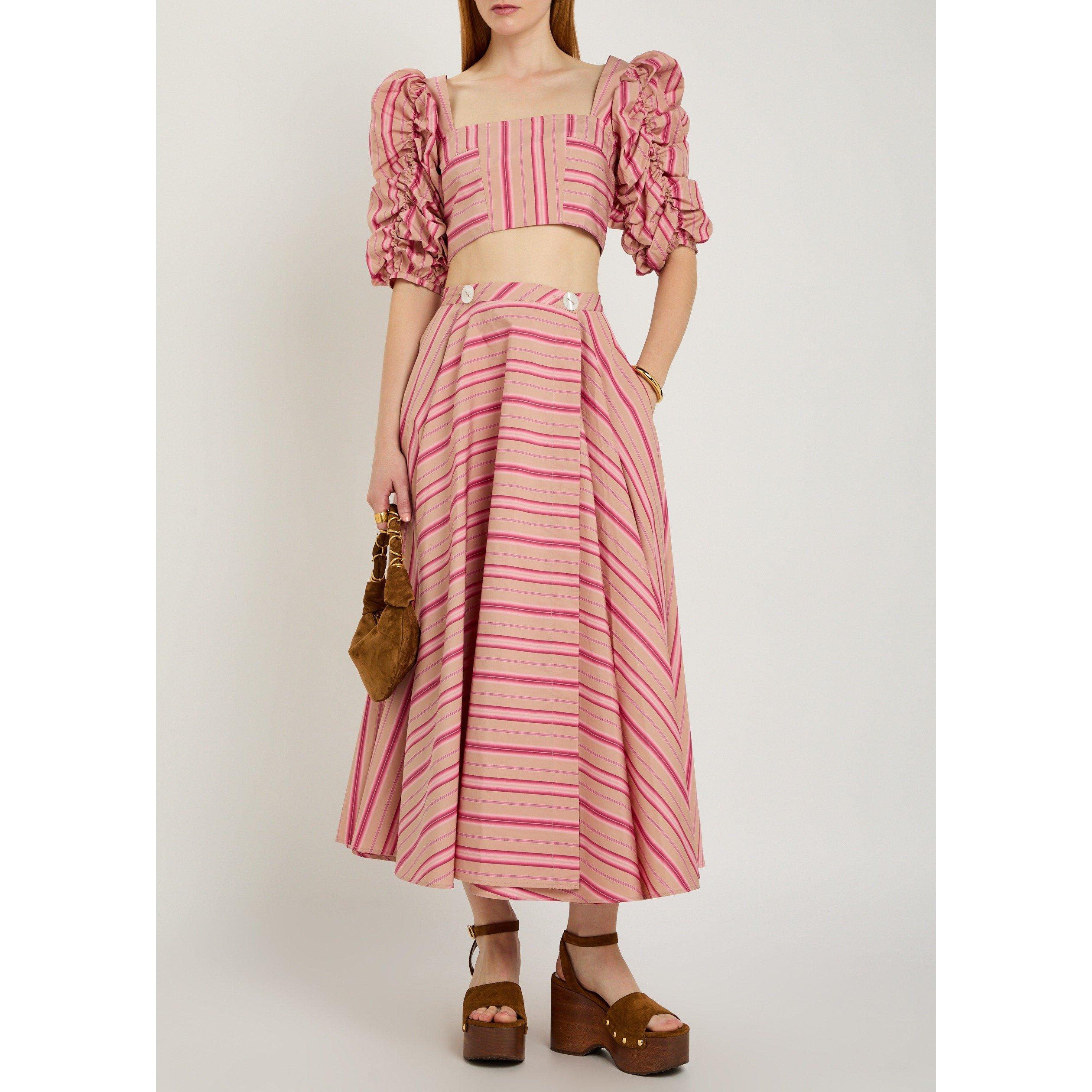PINK AND OTHER - Thierry Colson - SS AUDREY STRIPE MIDI SKIRT - 5