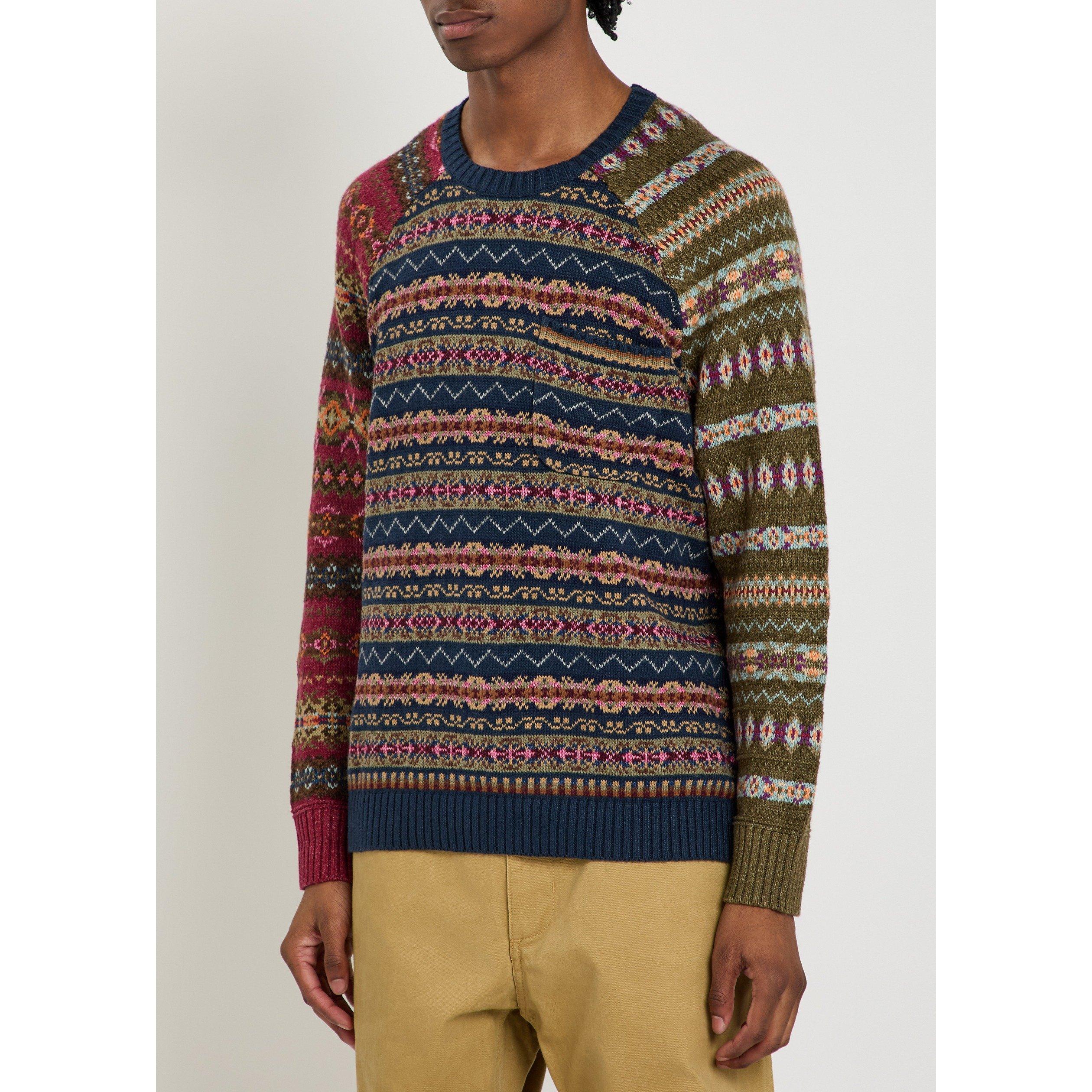 MULTICOLOURED 1 - Polo Ralph Lauren - Men's Fair Isle Linen Cotton Crew-Neck Jumper - 2