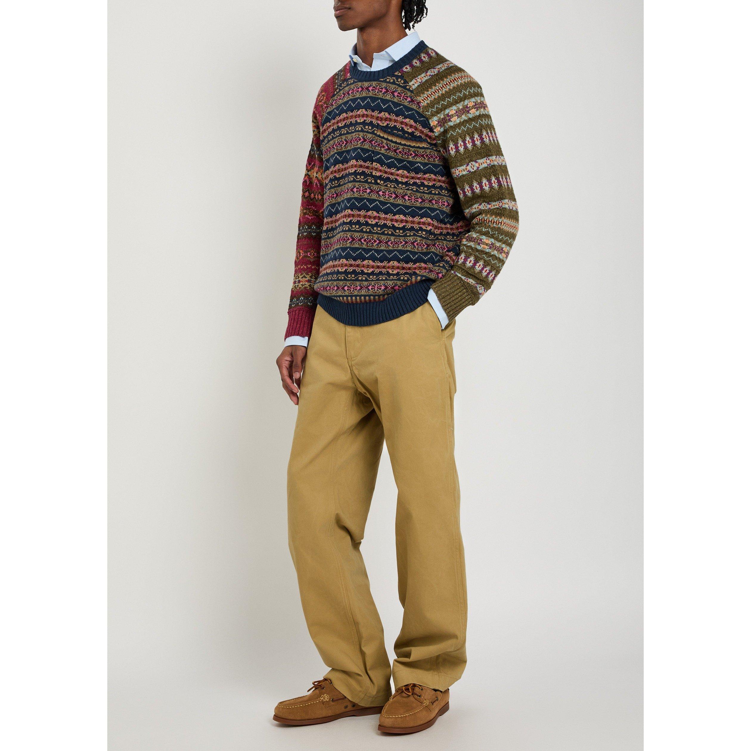 MULTICOLOURED 1 - Polo Ralph Lauren - Men's Fair Isle Linen Cotton Crew-Neck Jumper - 5